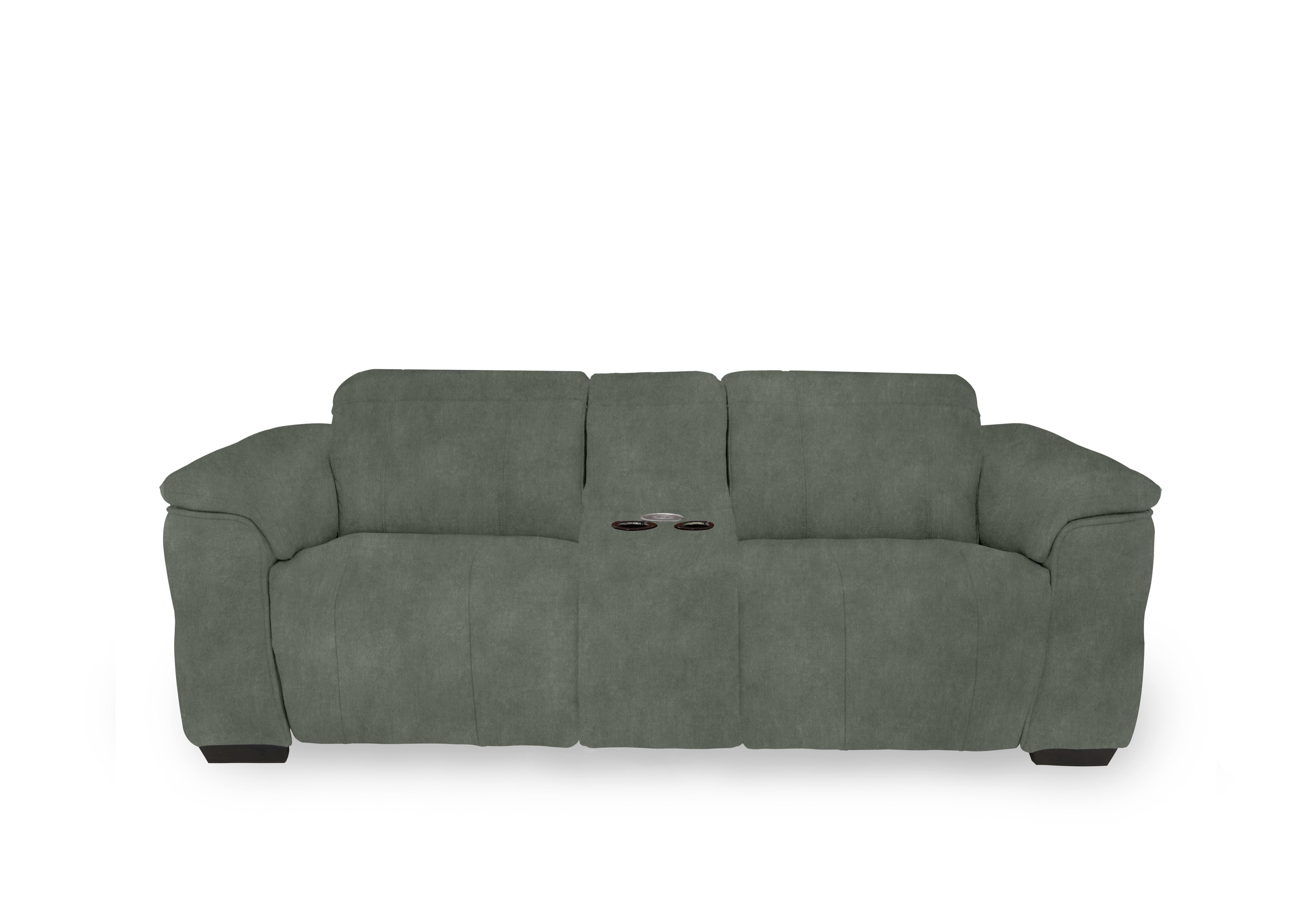 Inca Fabric 3 Seater Power Recliner Sofa with Pop Up Light Console and Power Headrests in Dexter Fern 43514 on Furniture Village