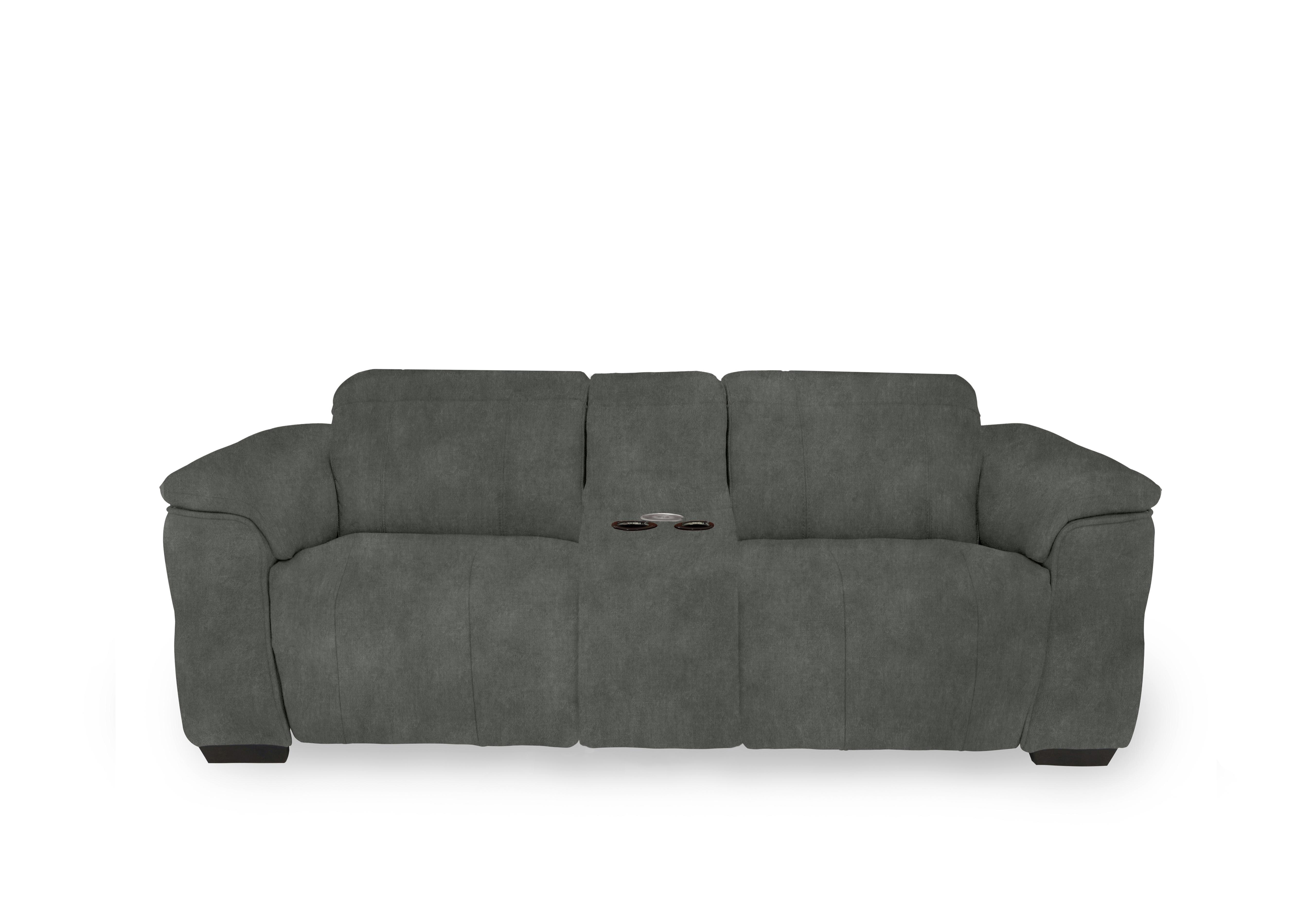 Inca Fabric 3 Seater Power Recliner Sofa with Pop Up Light Console and Power Headrests in Dexter Moss 43515 on Furniture Village