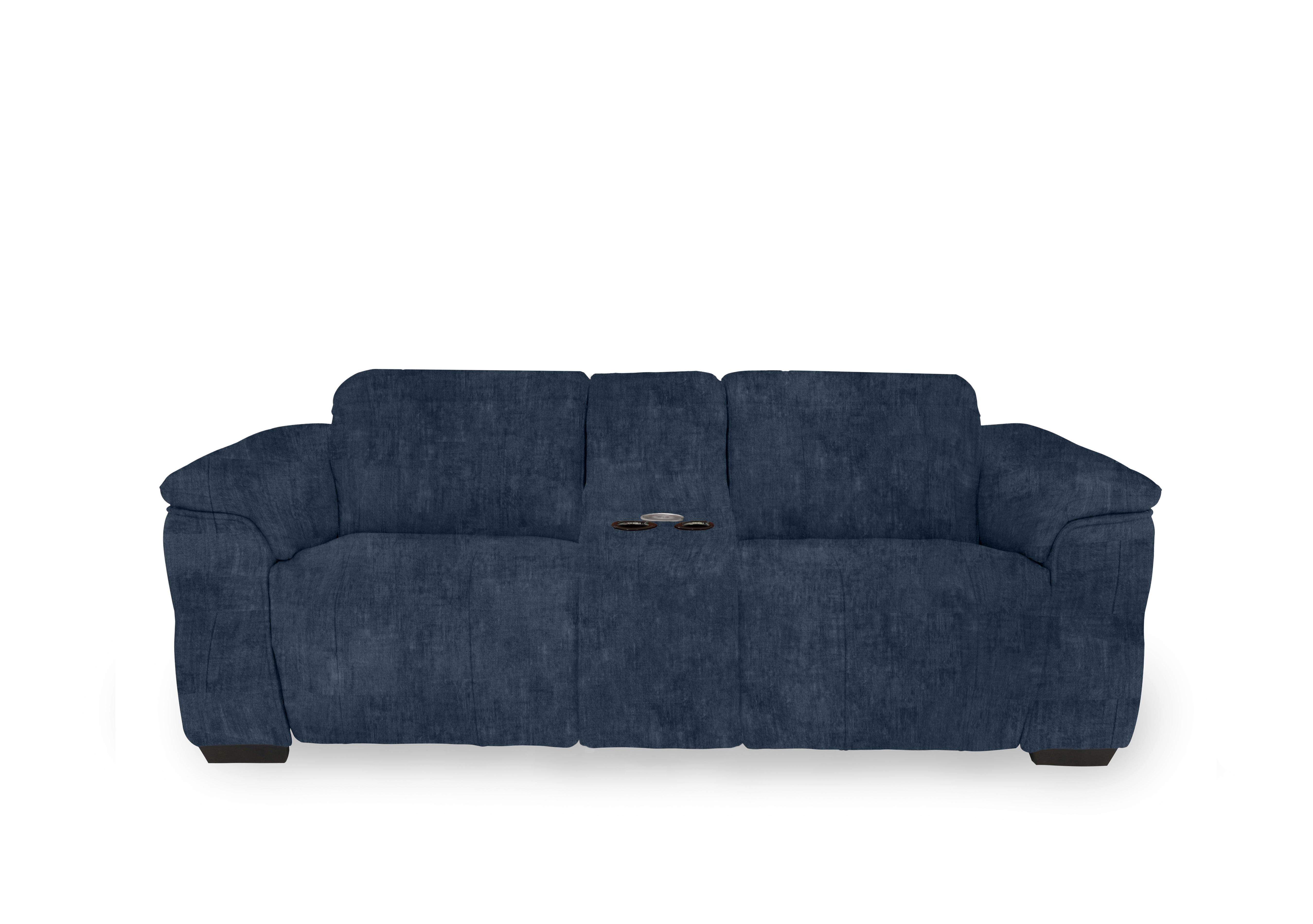 Inca Fabric 3 Seater Power Recliner Sofa with Pop Up Light Console and Power Headrests in Heritage Airforce 52000 on Furniture Village