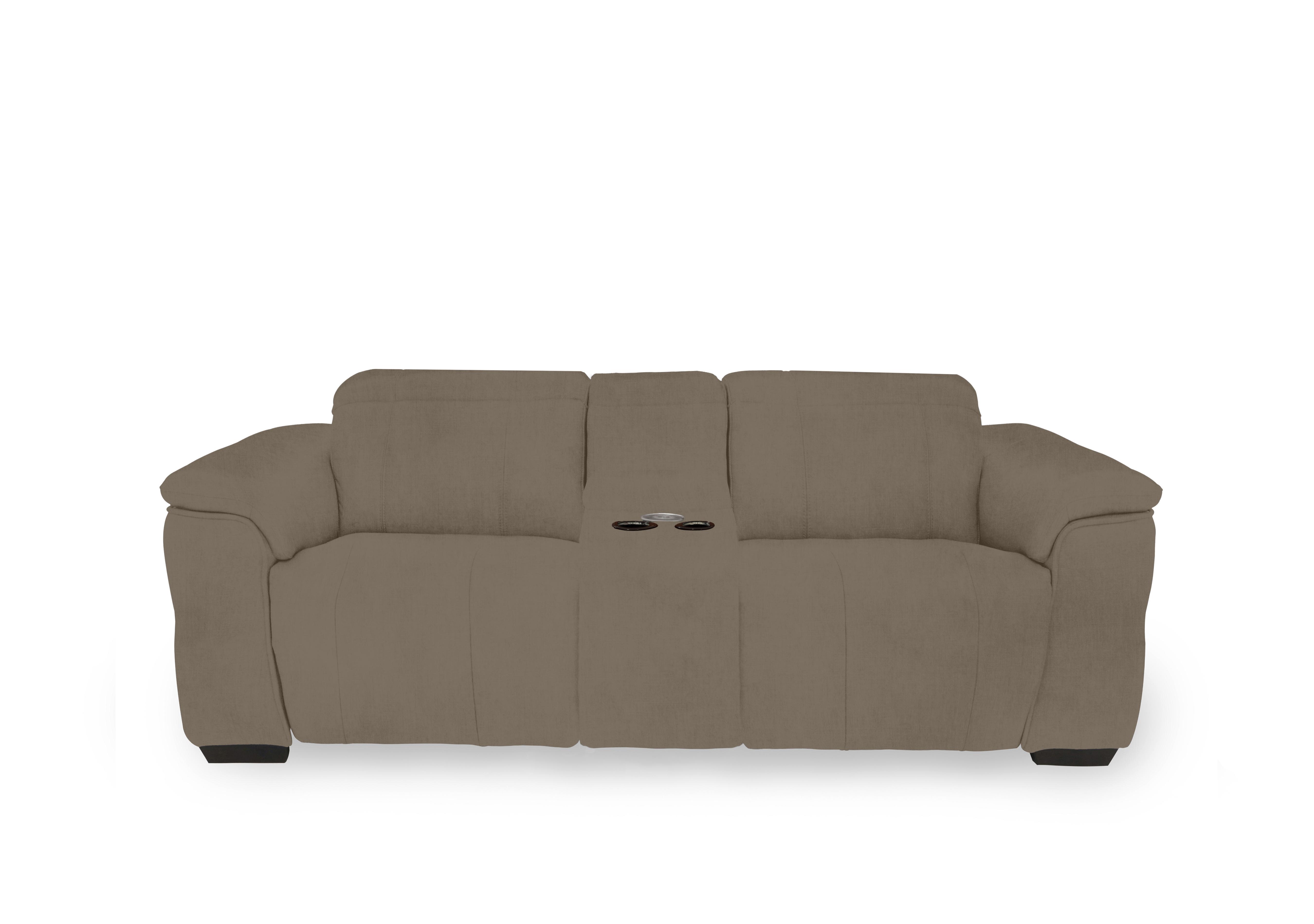 Inca Fabric 3 Seater Power Recliner Sofa with Pop Up Light Console and Power Headrests in Opulence Cedar  51014 on Furniture Village