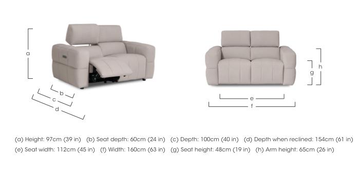 Cube Fabric 2 Seater Power Recliner Sofa with Power Headrests in  on Furniture Village