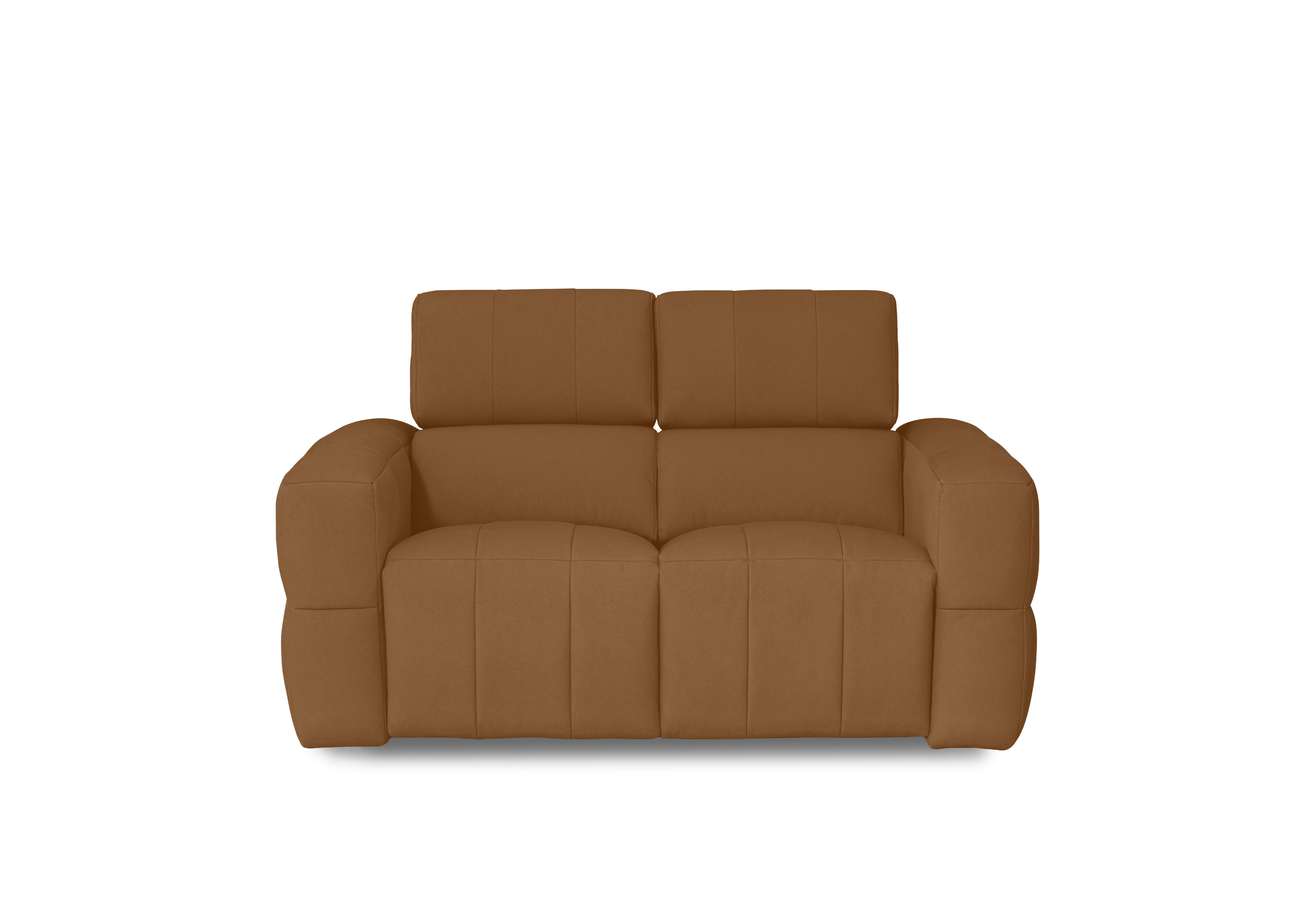 Cube Fabric 2 Seater Power Recliner Sofa with Power Headrests in Bella Copper 43273 on Furniture Village