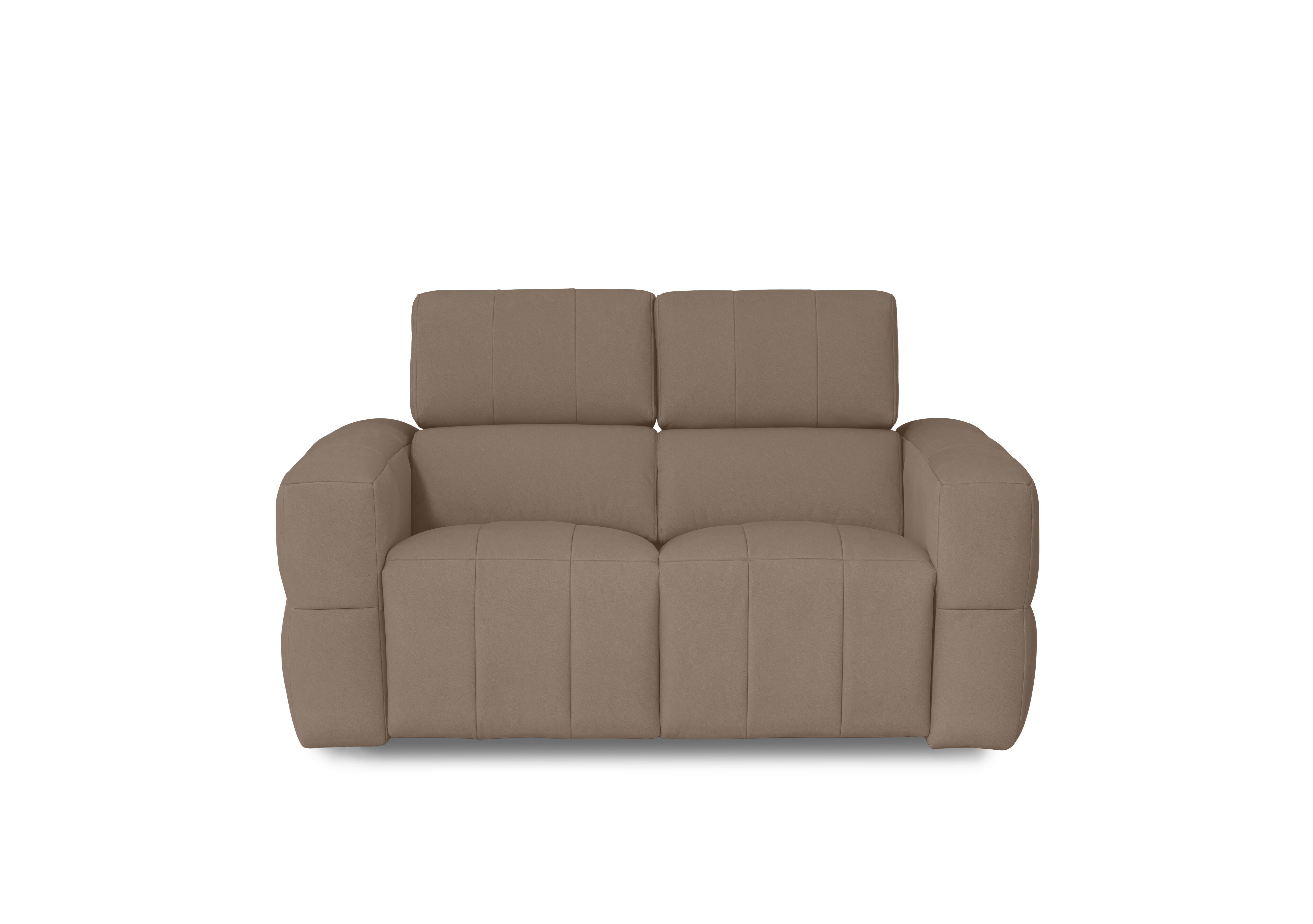 Cube Fabric 2 Seater Power Recliner Sofa with Power Headrests in Bella Latte 43170 on Furniture Village