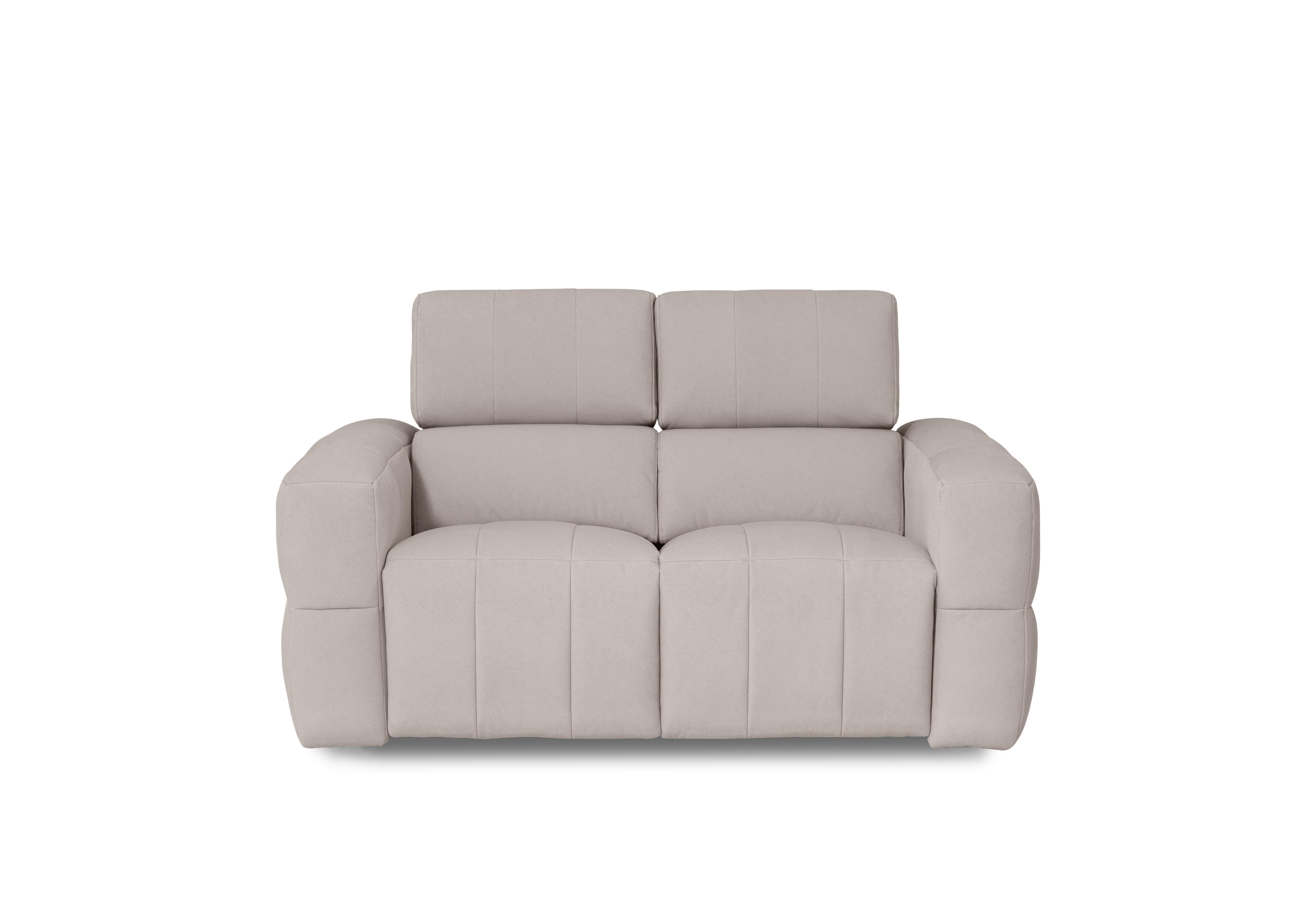 Cube Fabric 2 Seater Power Recliner Sofa with Power Headrests in Bella Lead Grey 43451 on Furniture Village