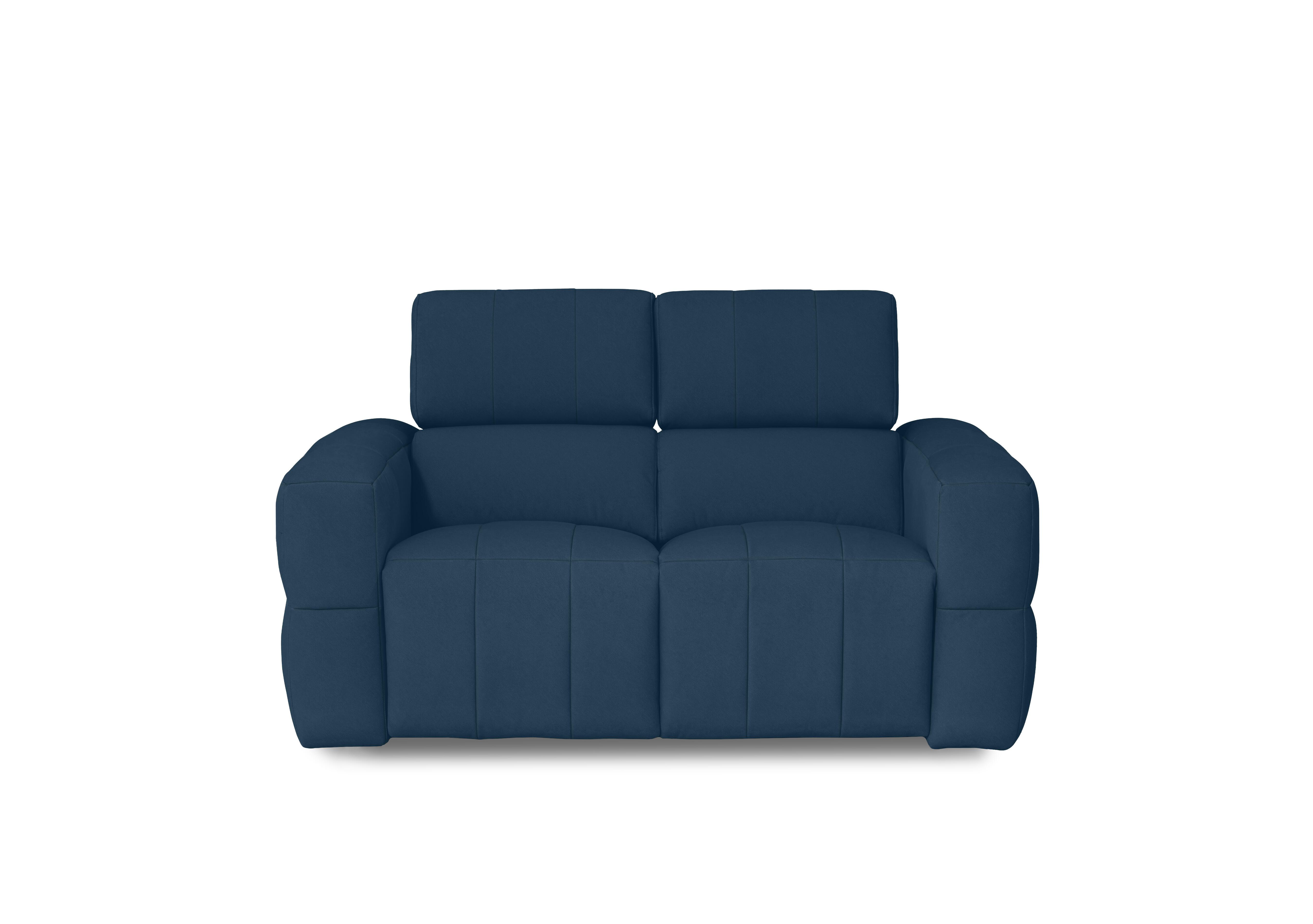 Cube Fabric 2 Seater Power Recliner Sofa with Power Headrests in Bella Navy 43330 on Furniture Village