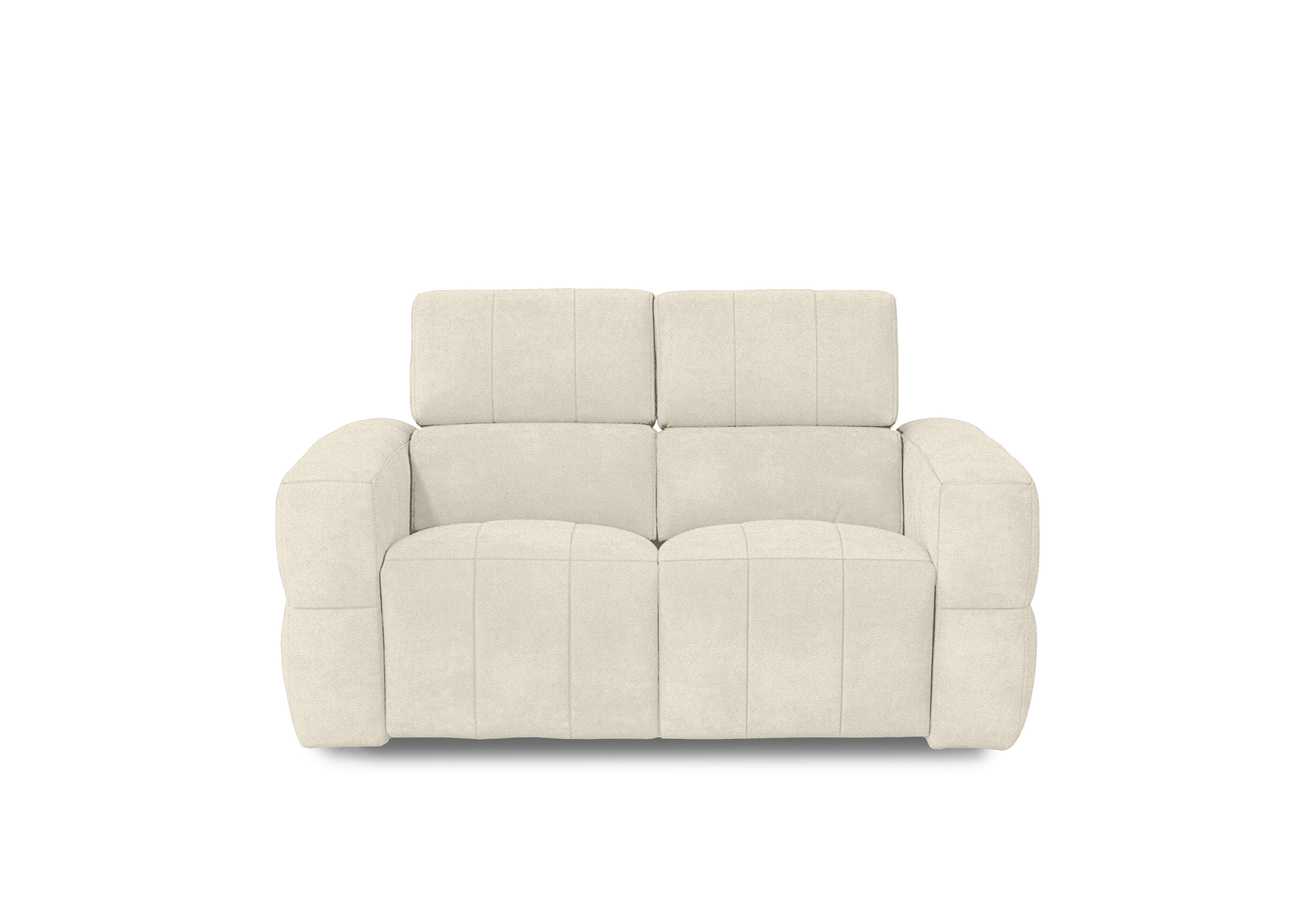 Cube Fabric 2 Seater Power Recliner Sofa with Power Headrests in Hudson Mink 25120 on Furniture Village