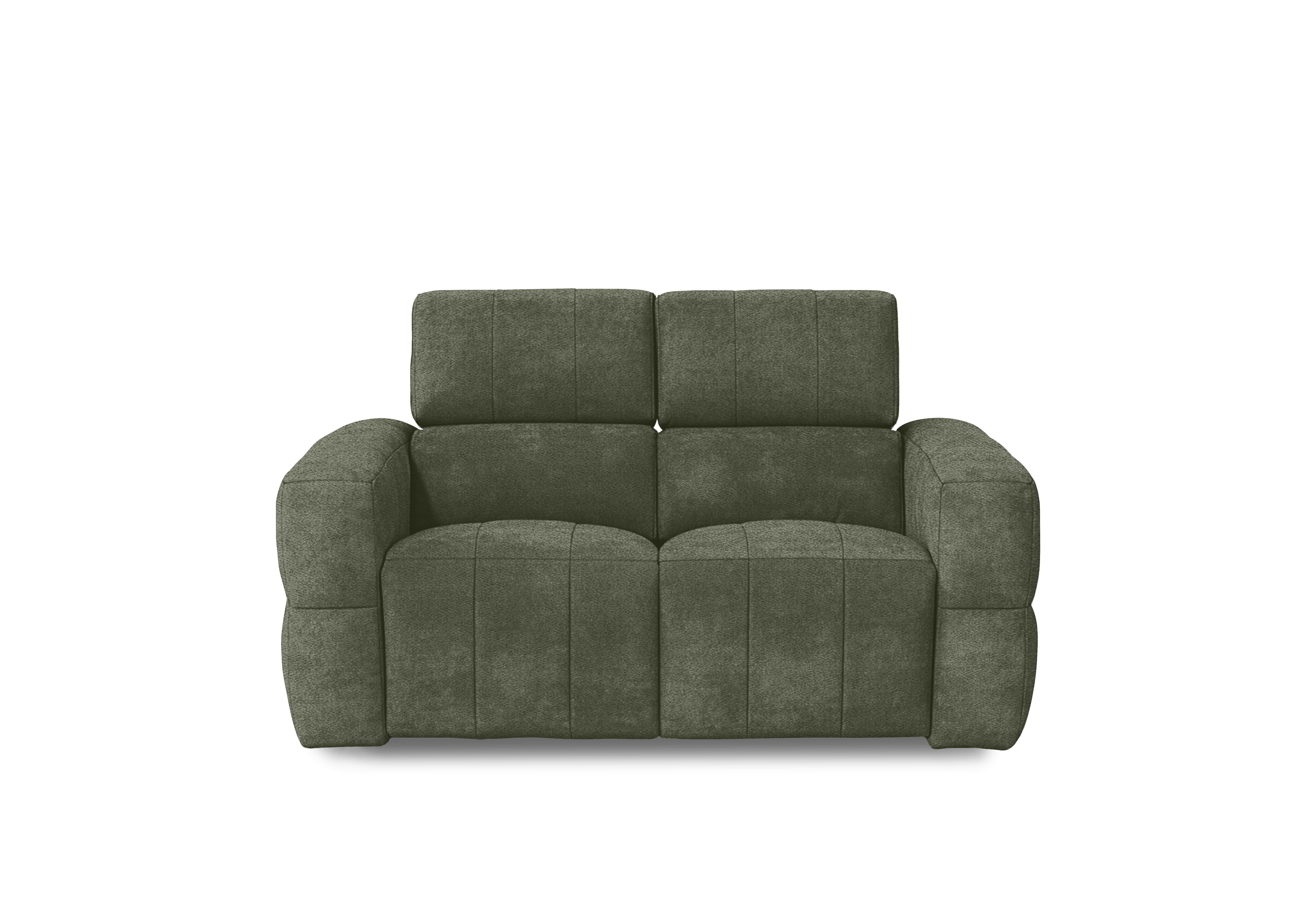 Cube Fabric 2 Seater Power Recliner Sofa with Power Headrests in Hudson Pine 25355 on Furniture Village