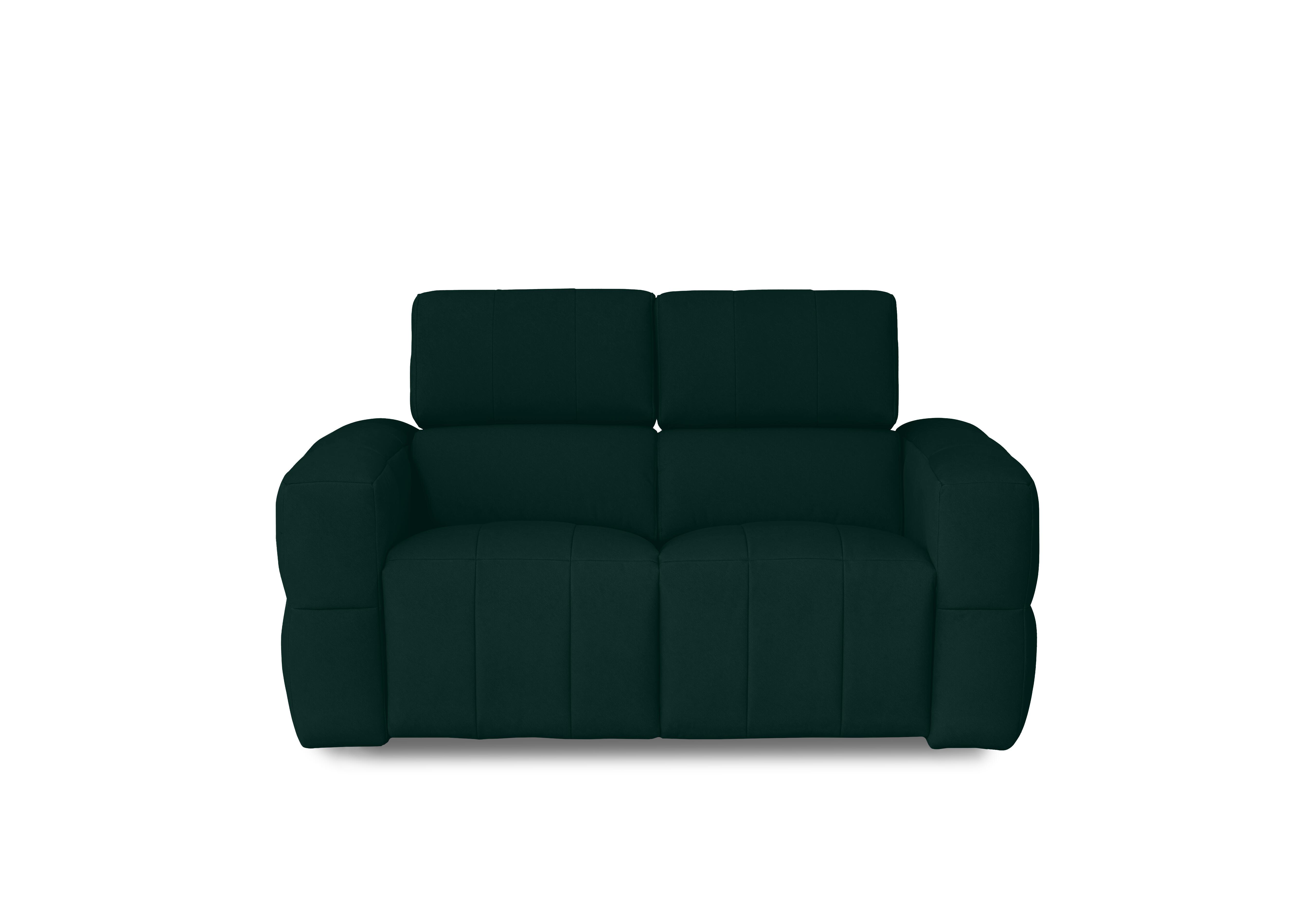 Cube Fabric 2 Seater Power Recliner Sofa with Power Headrests in Opulence Bottle Green 51011 on Furniture Village