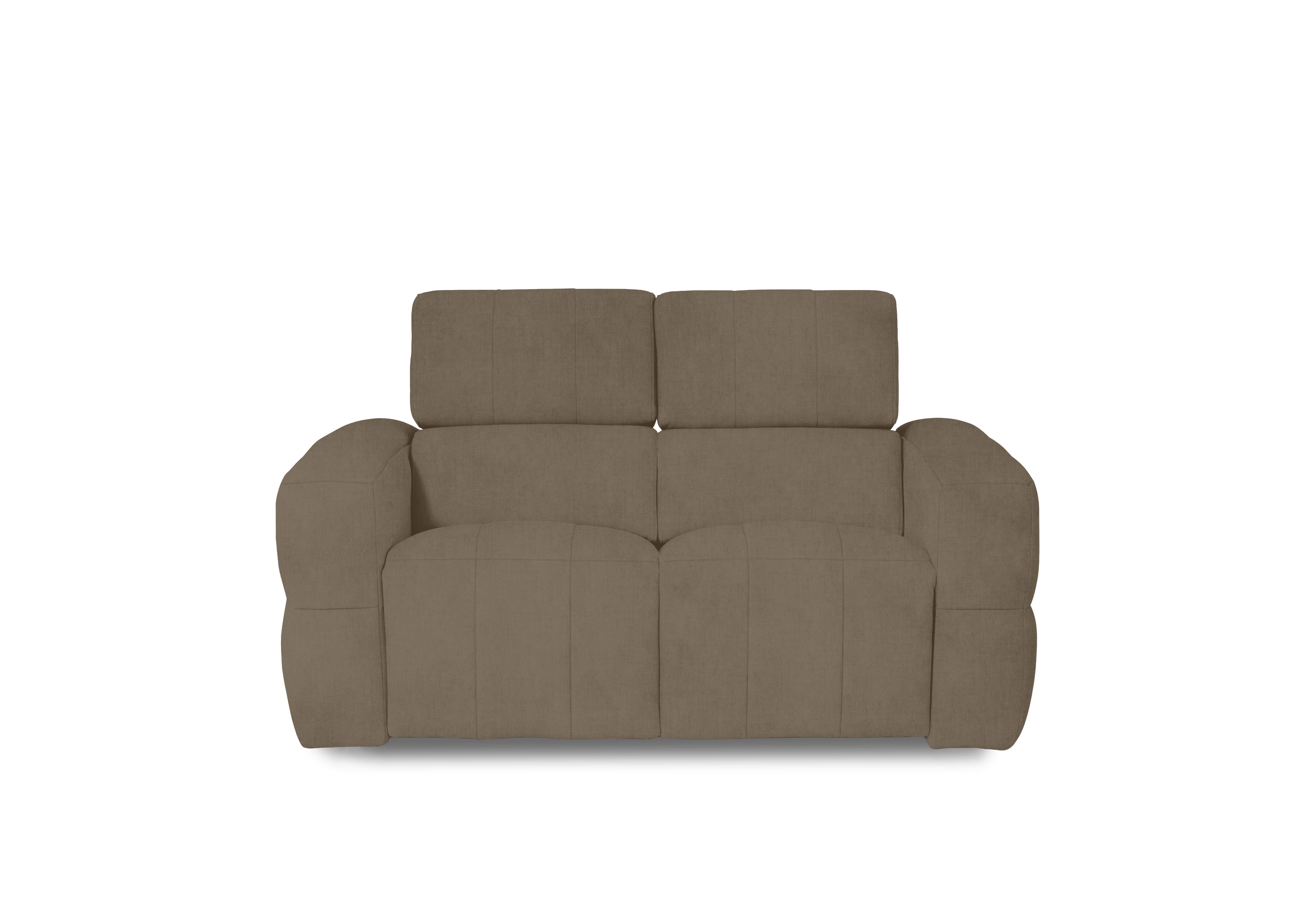 Cube Fabric 2 Seater Power Recliner Sofa with Power Headrests in Opulence Cedar 51014 on Furniture Village