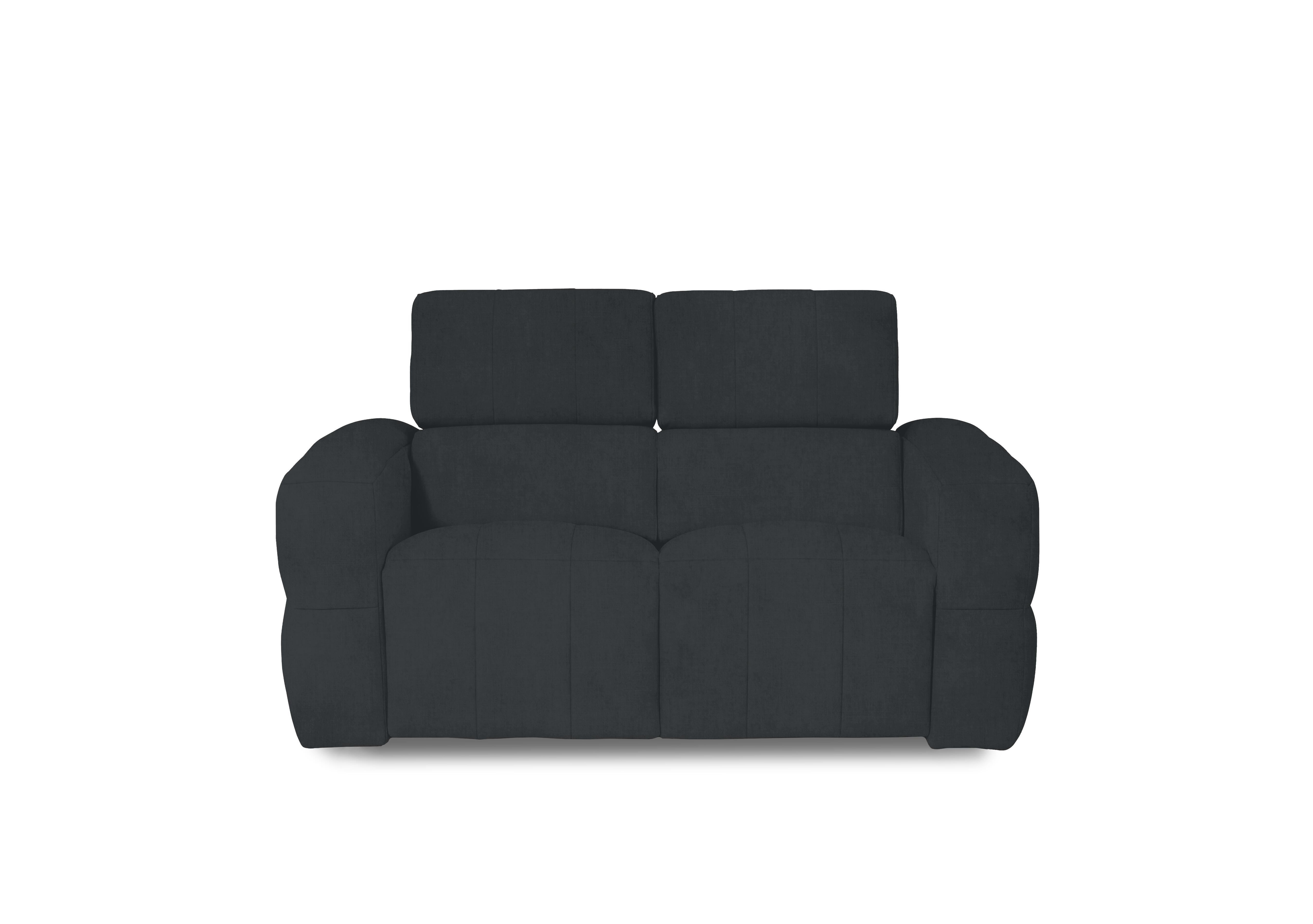 Cube Fabric 2 Seater Power Recliner Sofa with Power Headrests in Opulence Charcoal 51002 on Furniture Village