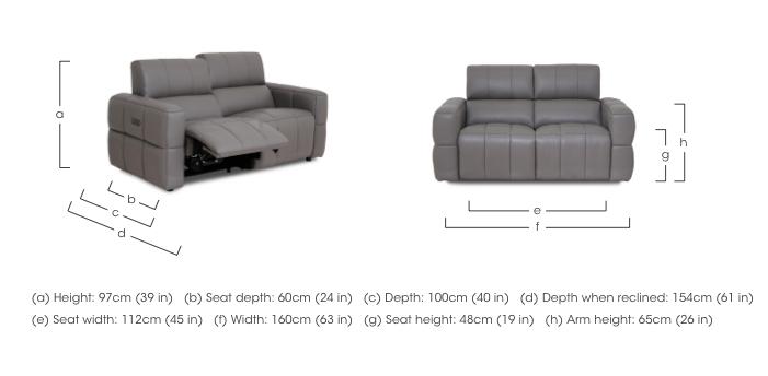 Cube Leather 2 Seater Power Recliner Sofa with Power Headrests in  on Furniture Village