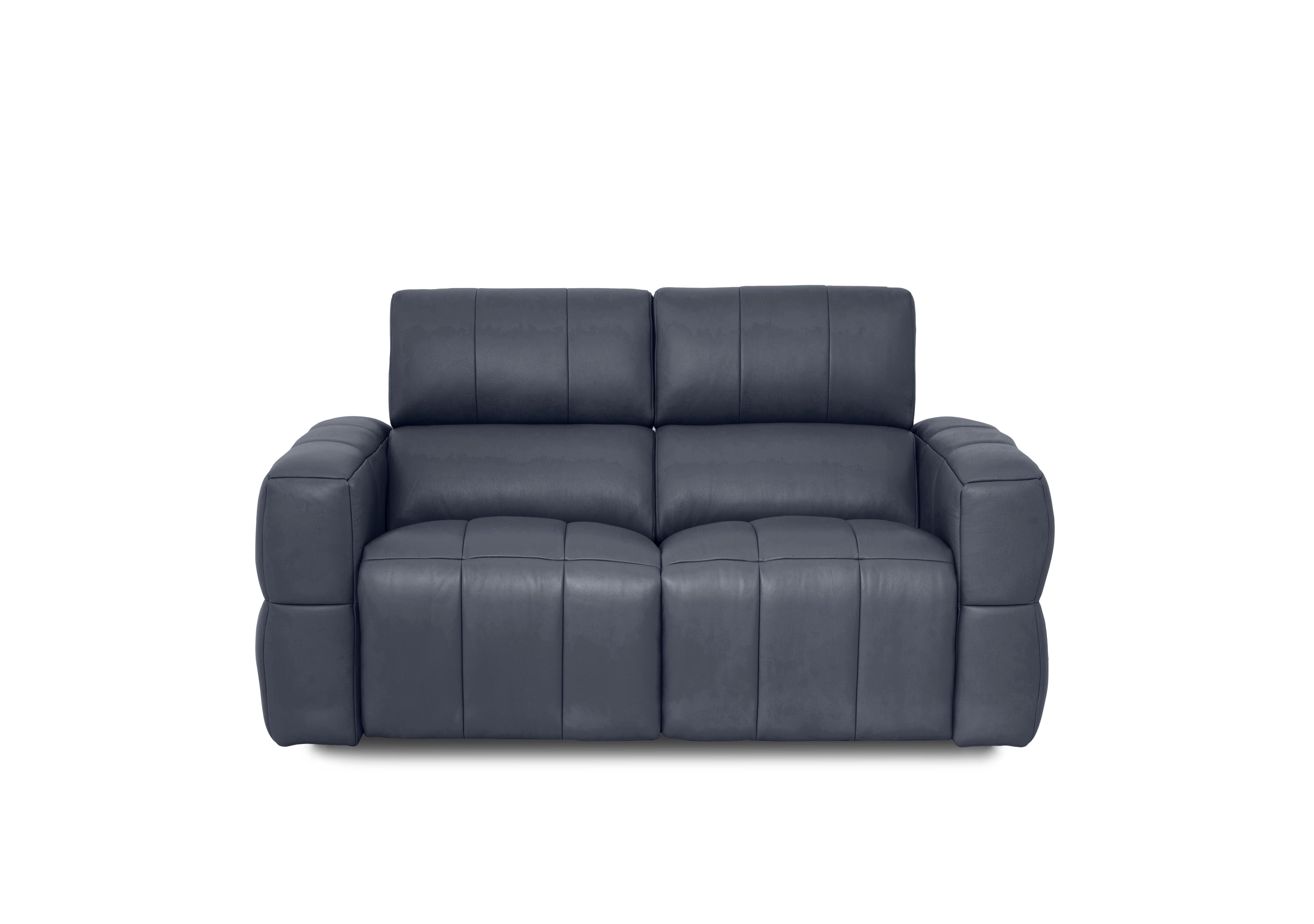 Cube Leather 2 Seater Power Recliner Sofa with Power Headrests in Montana Lavender Gry Cat-60/18 on Furniture Village