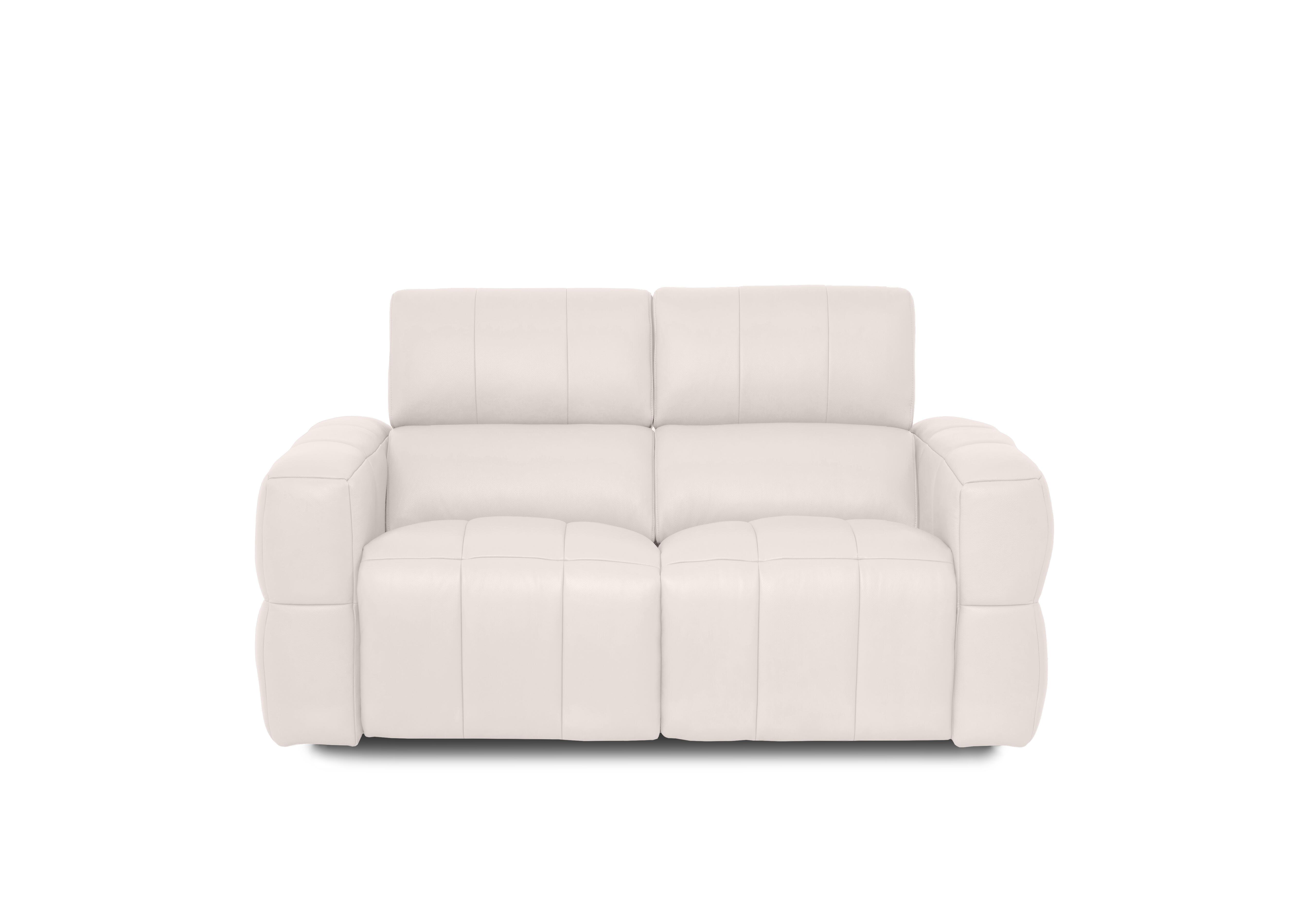Cube Leather 2 Seater Power Recliner Sofa with Power Headrests in Oslo Cotton Cat-40/13 on Furniture Village