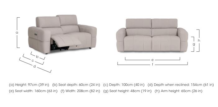 Cube Fabric 3 Seater Power Recliner Sofa with Power Headrests in  on Furniture Village