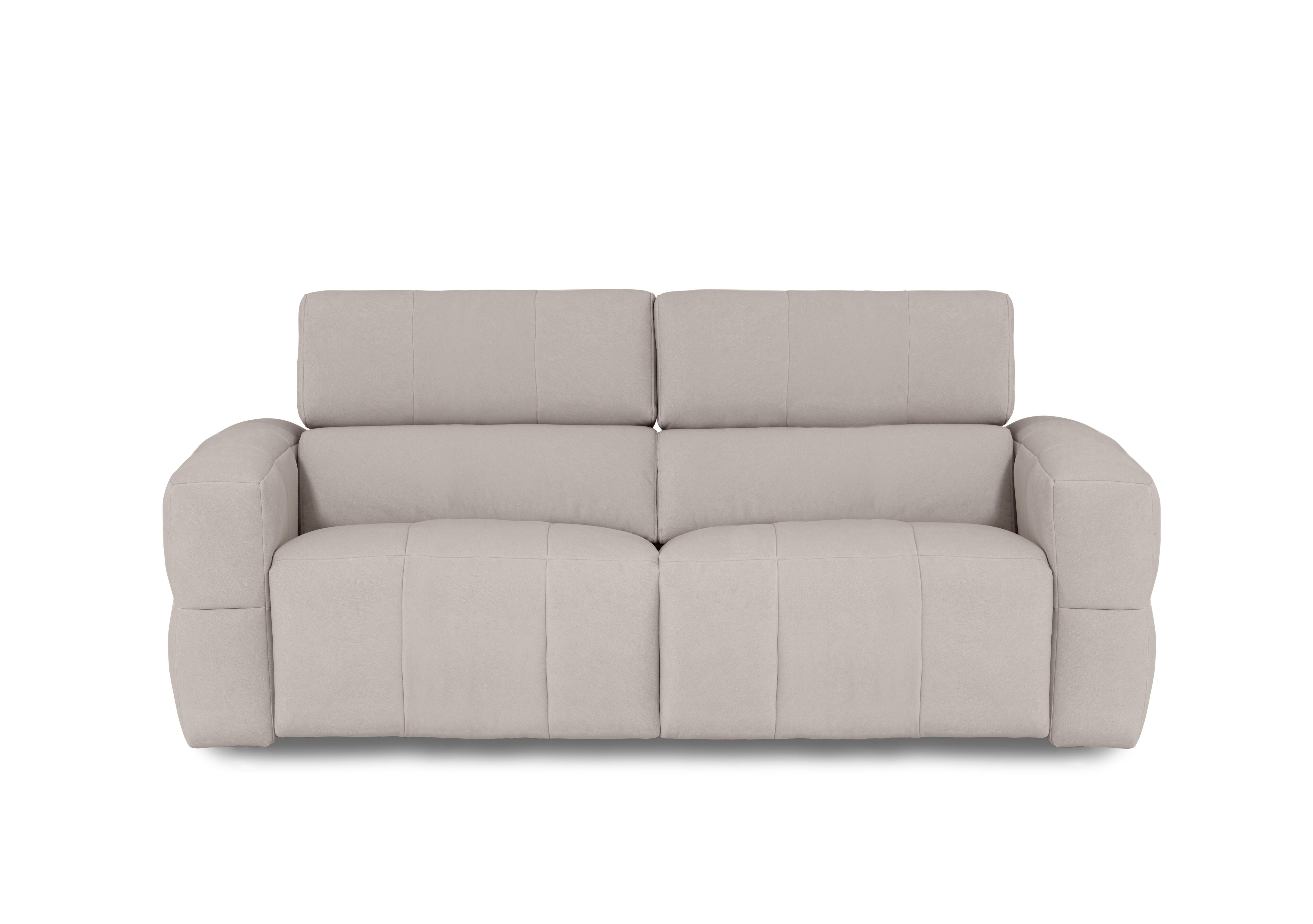 Cube Fabric 3 Seater Power Recliner Sofa with Power Headrests in Bella Lead Grey 43451 on Furniture Village