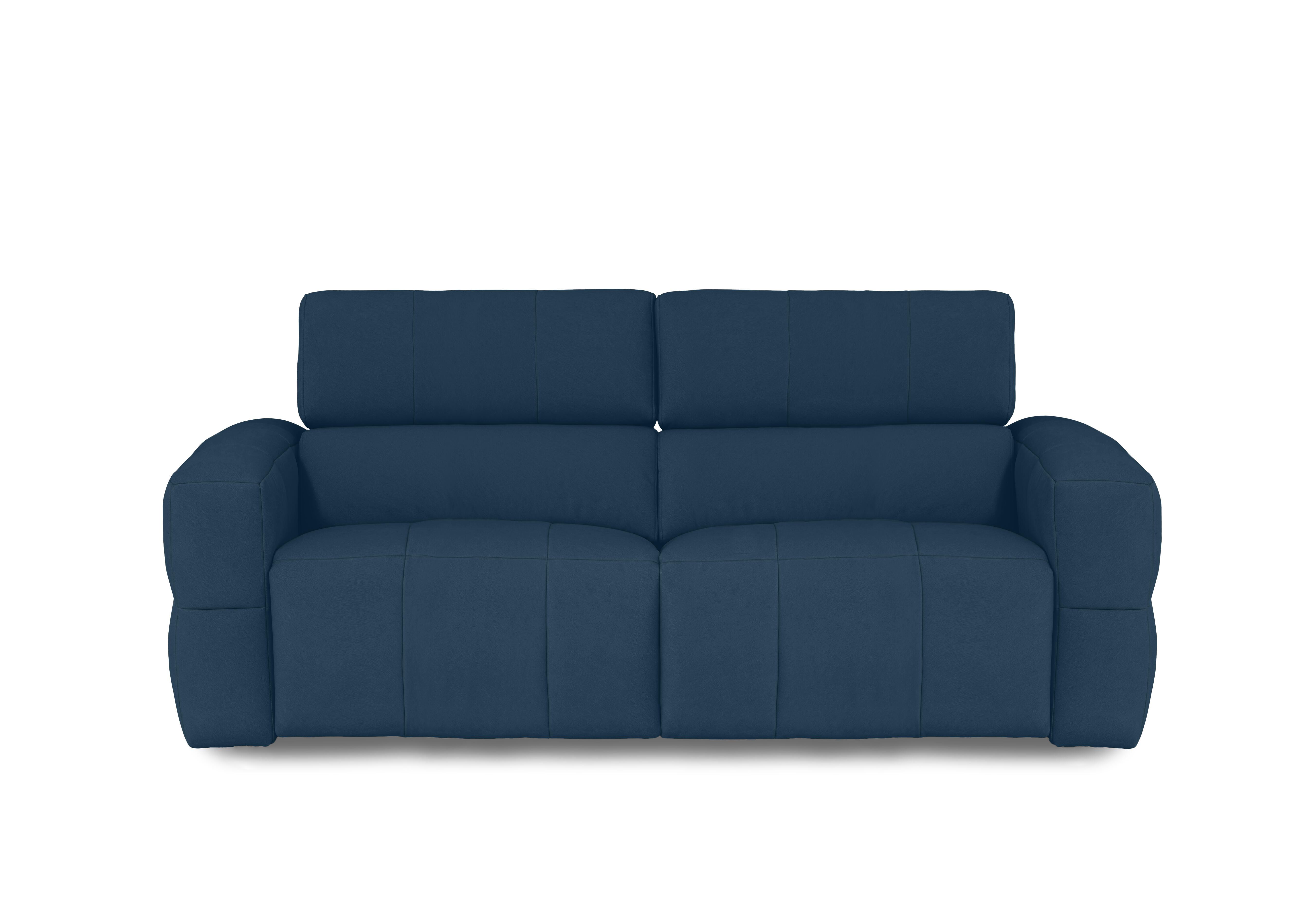 Cube Fabric 3 Seater Power Recliner Sofa with Power Headrests in Bella Navy 43330 on Furniture Village