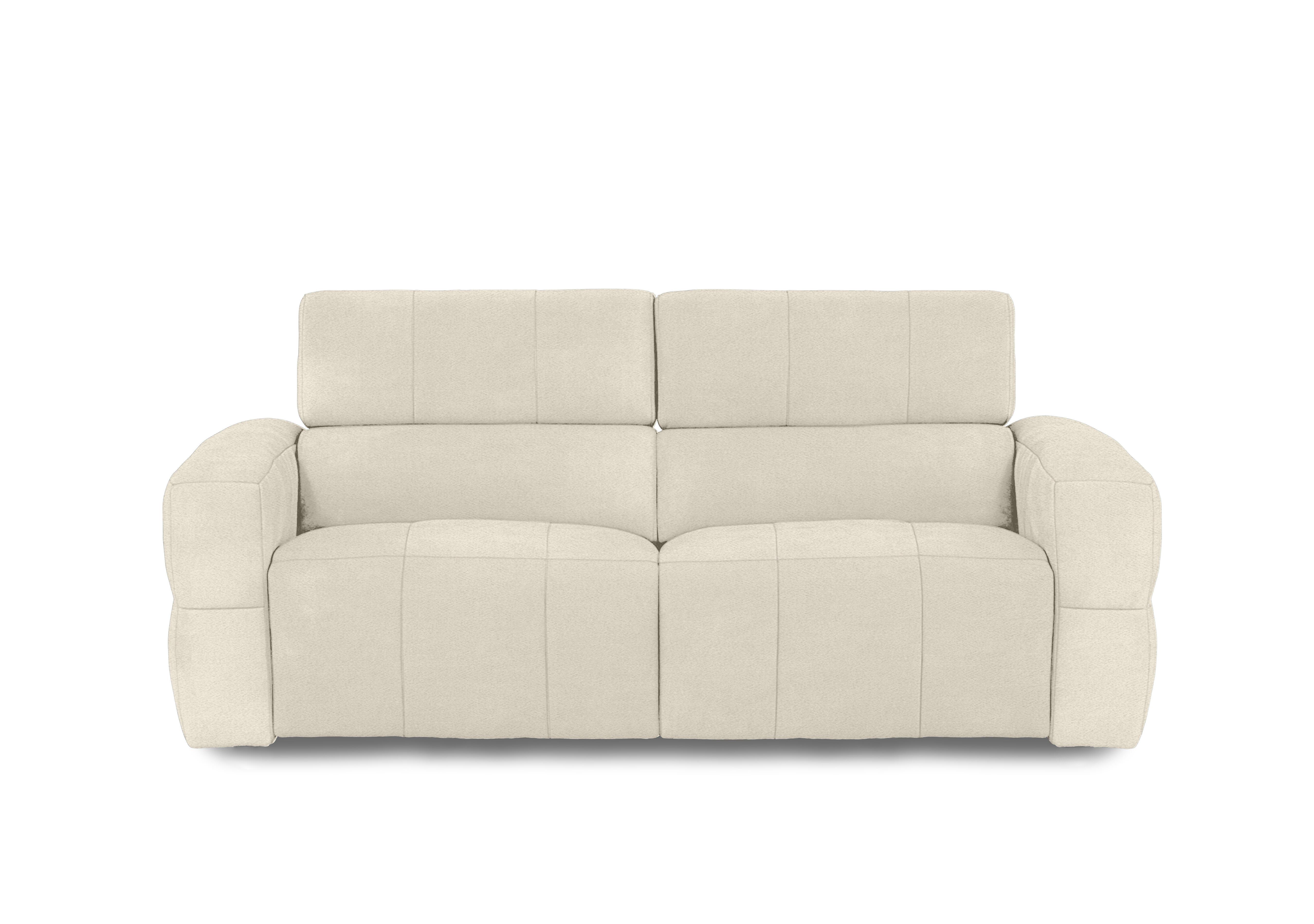 Cube Fabric 3 Seater Power Recliner Sofa with Power Headrests in Hudson Mink 25120 on Furniture Village