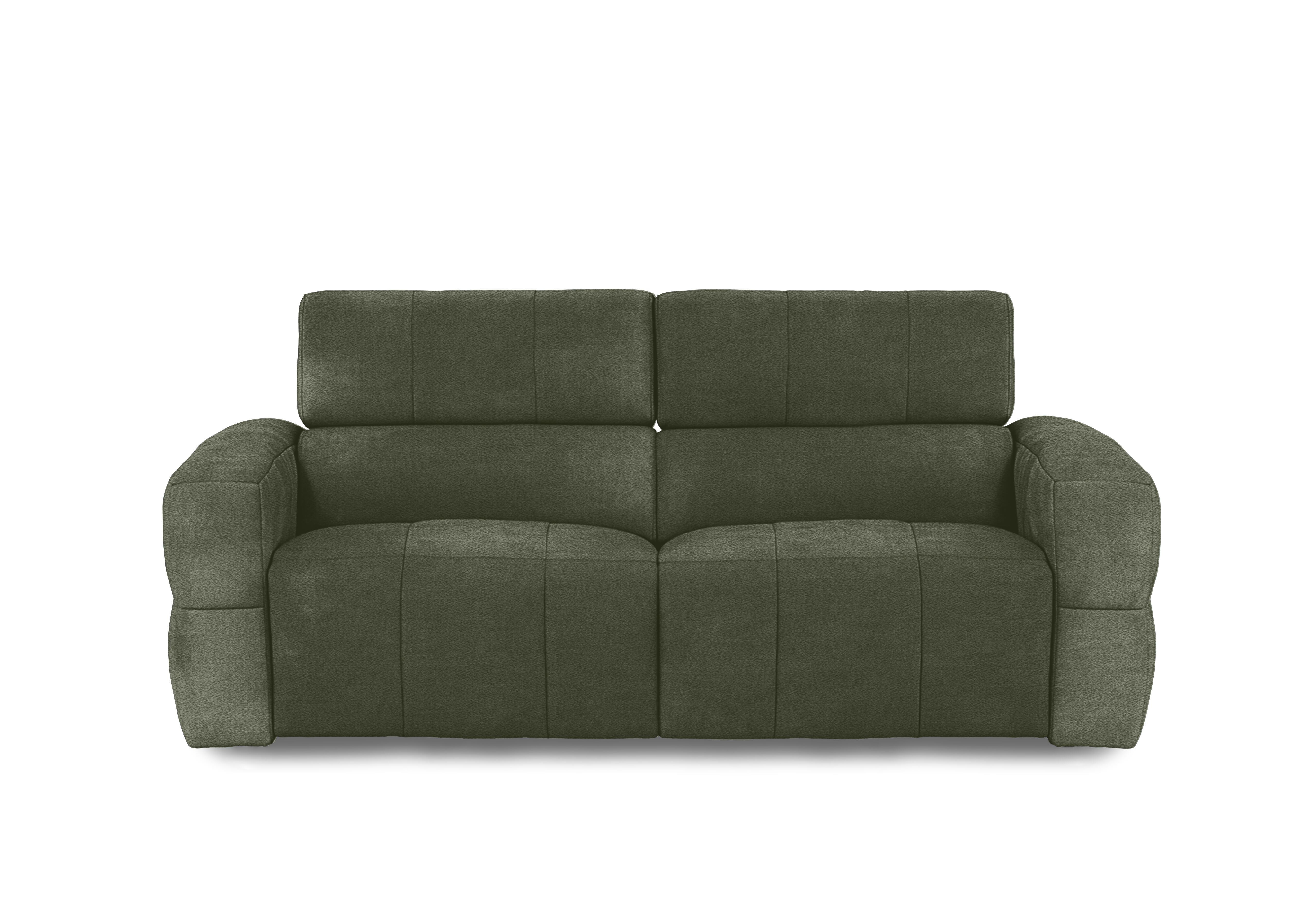 Cube Fabric 3 Seater Power Recliner Sofa with Power Headrests in Hudson Pine 25355 on Furniture Village