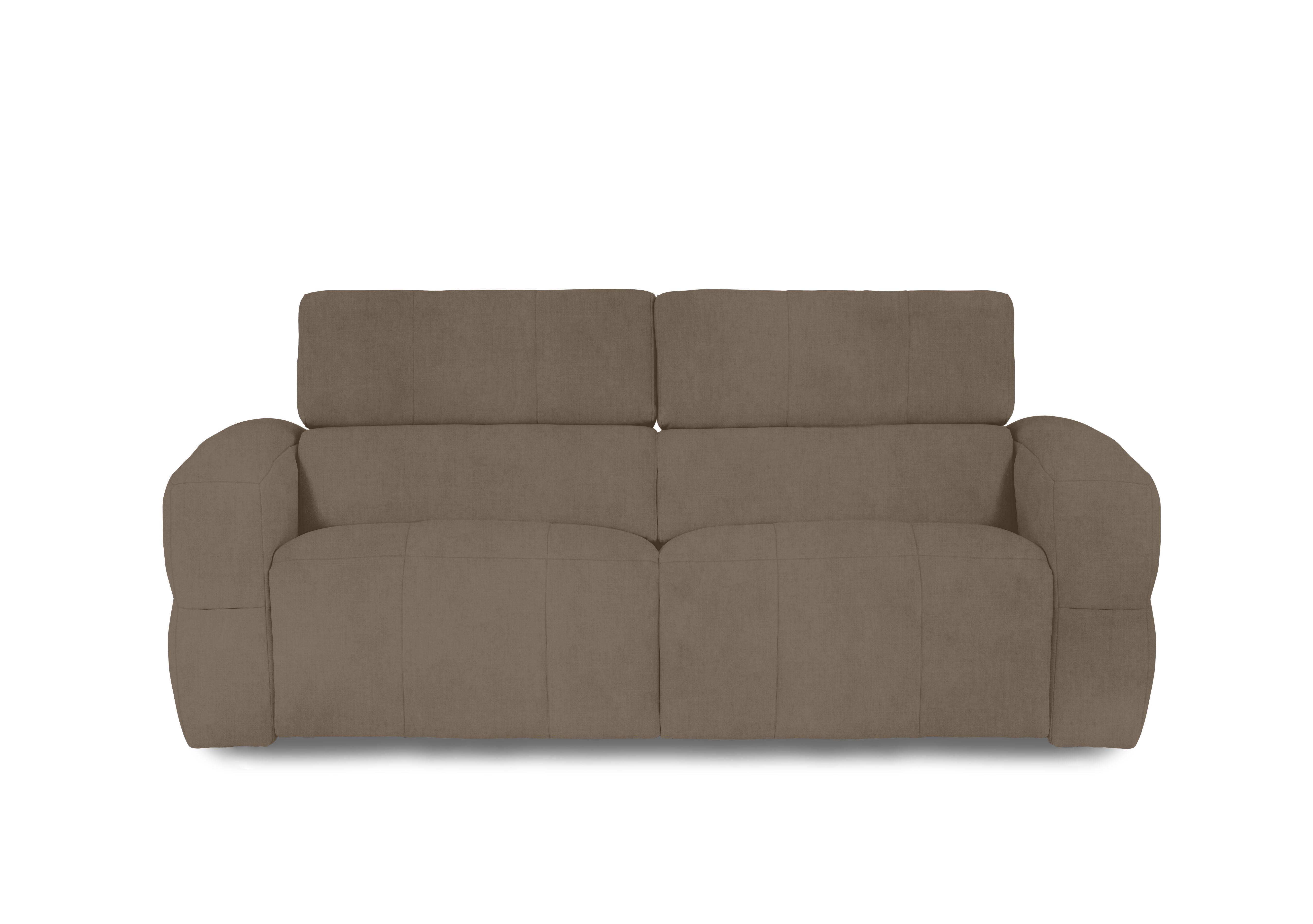 Cube Fabric 3 Seater Power Recliner Sofa with Power Headrests in Opulence Cedar 51014 on Furniture Village