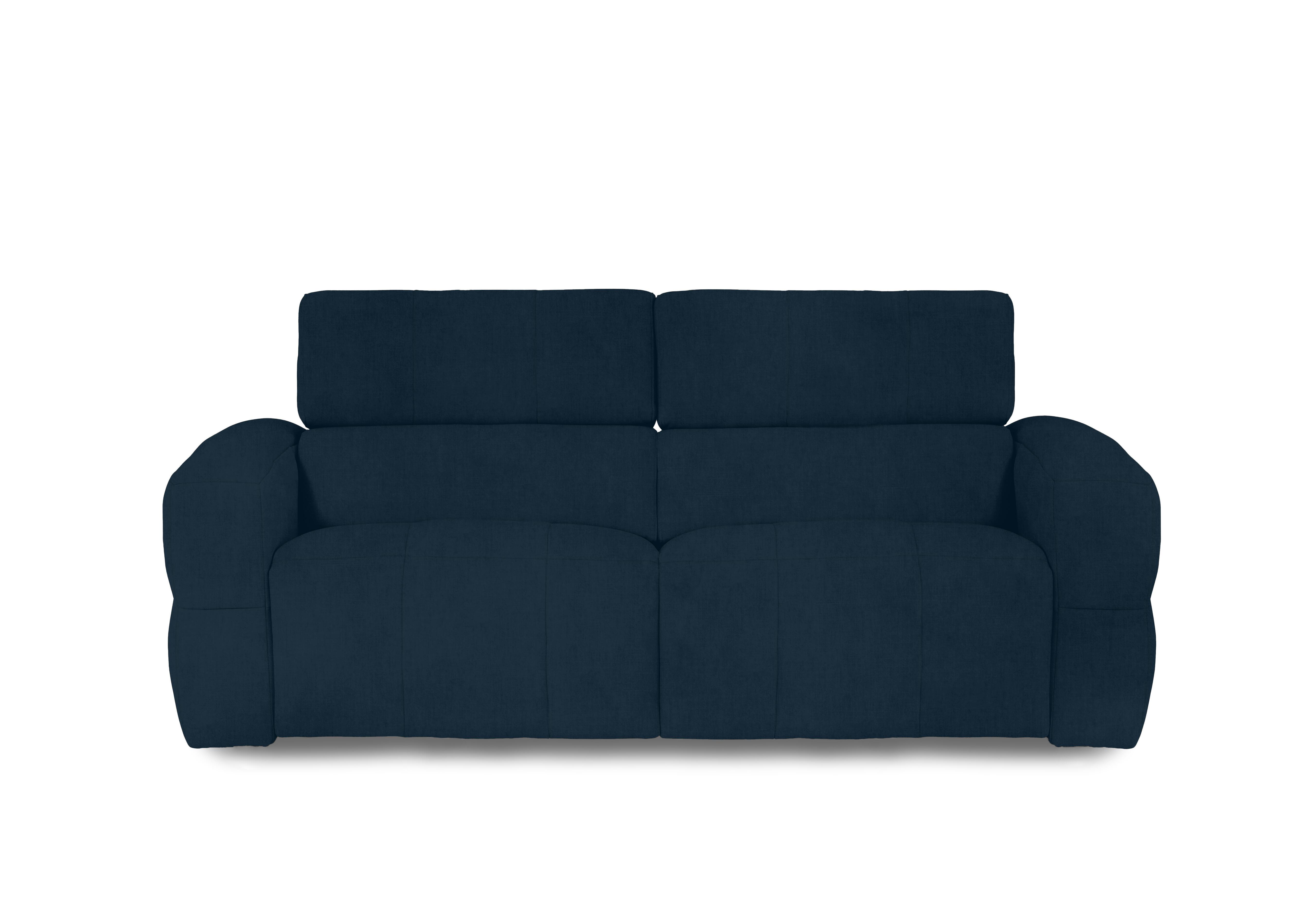 Cube Fabric 3 Seater Power Recliner Sofa with Power Headrests in Opulence Royal 50495 on Furniture Village
