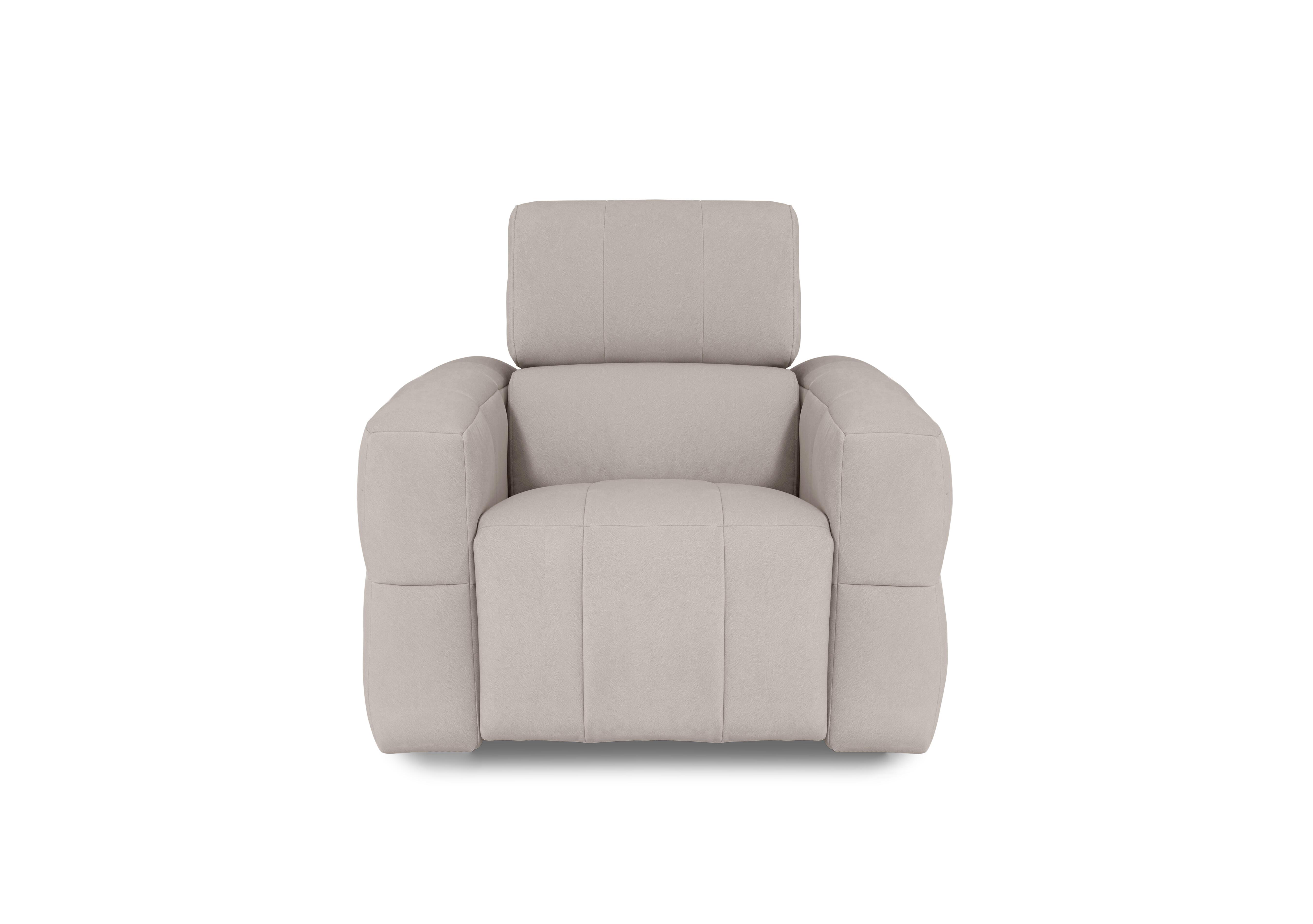 Cube Fabric Power Recliner Chair with Power Headrest in Bella Lead Grey 43451 on Furniture Village