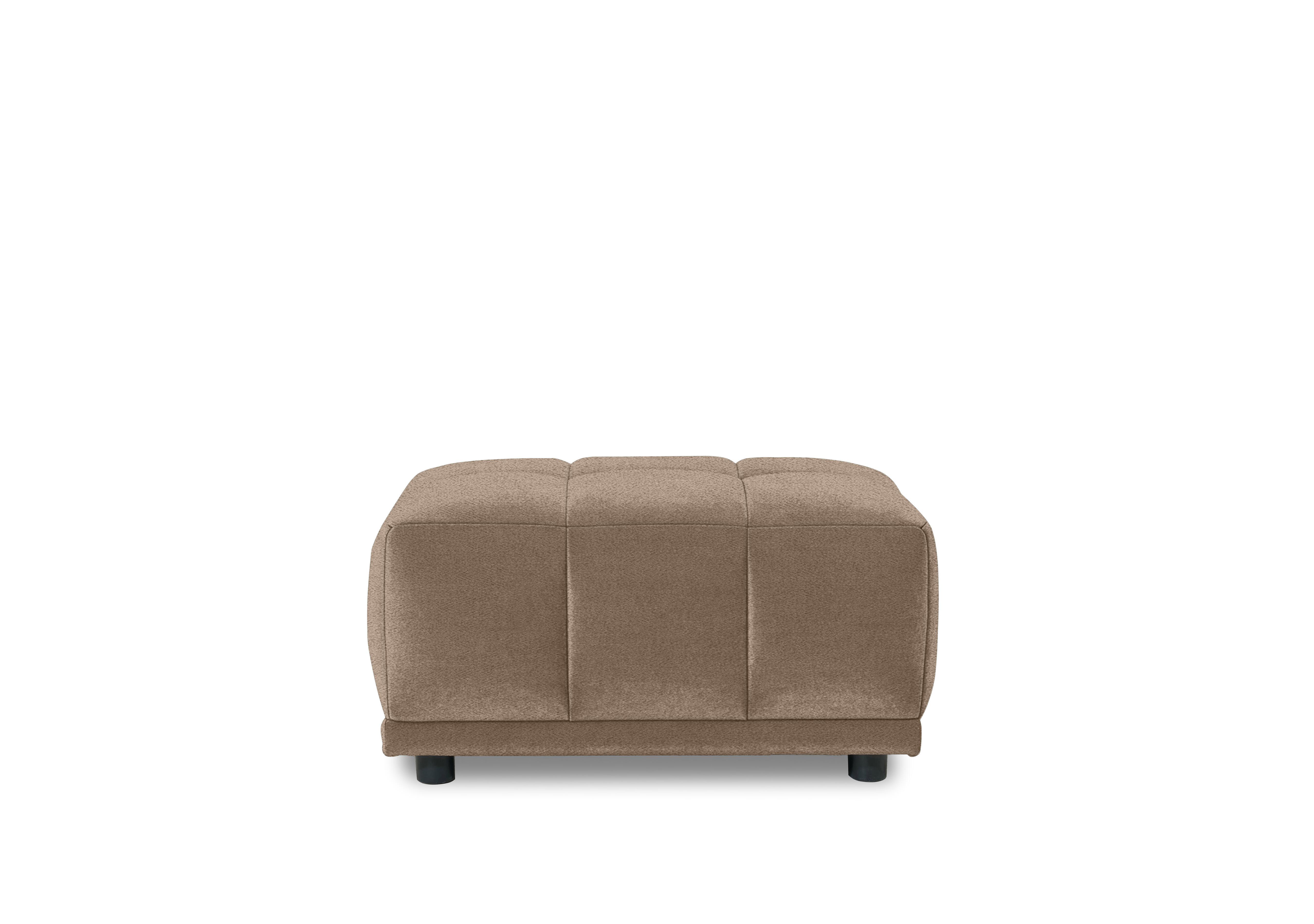 Cube Fabric Large Footstool in Hudson Mocha 25431 on Furniture Village