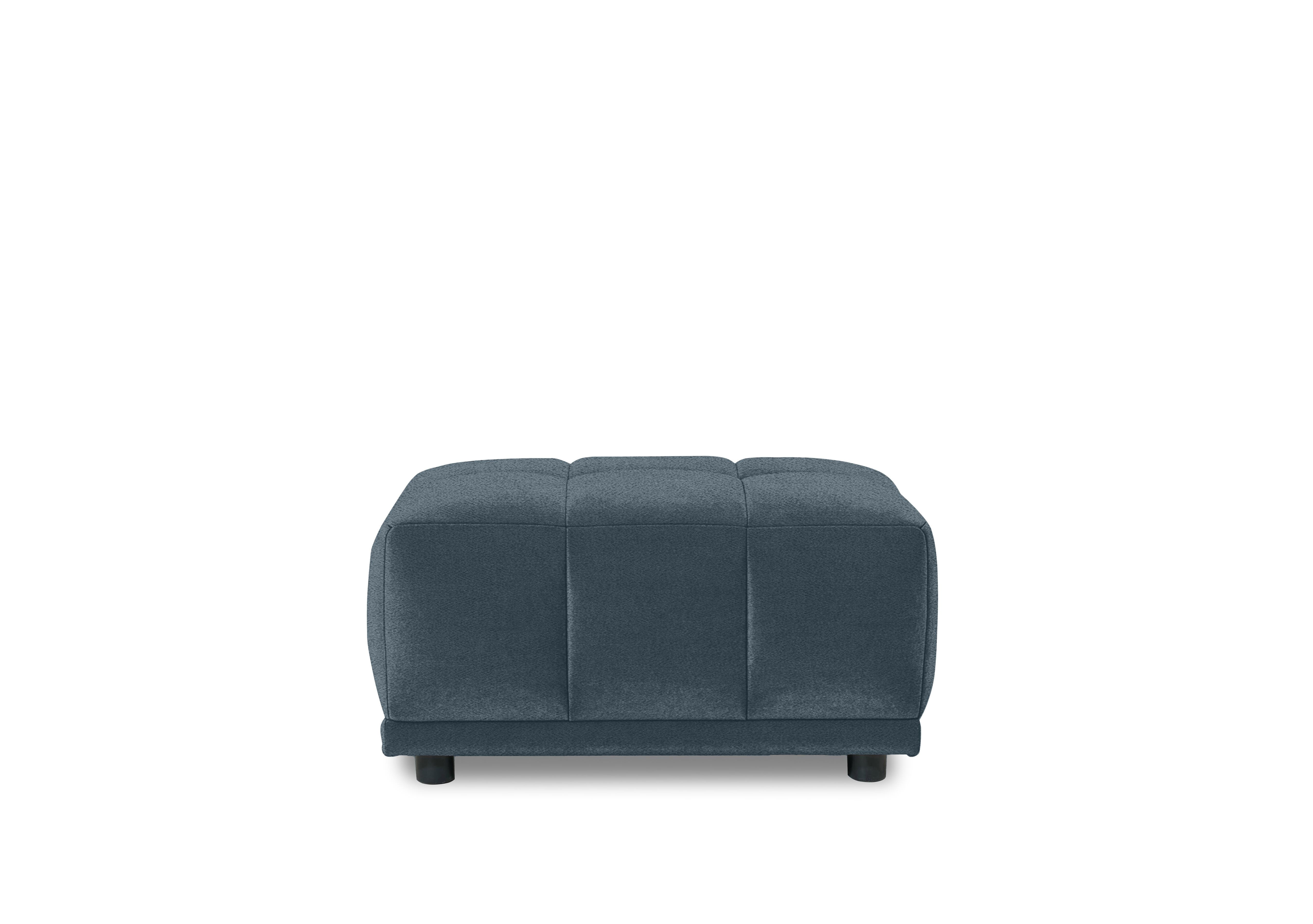 Cube Fabric Large Footstool in Hudson Ocean 25315 on Furniture Village