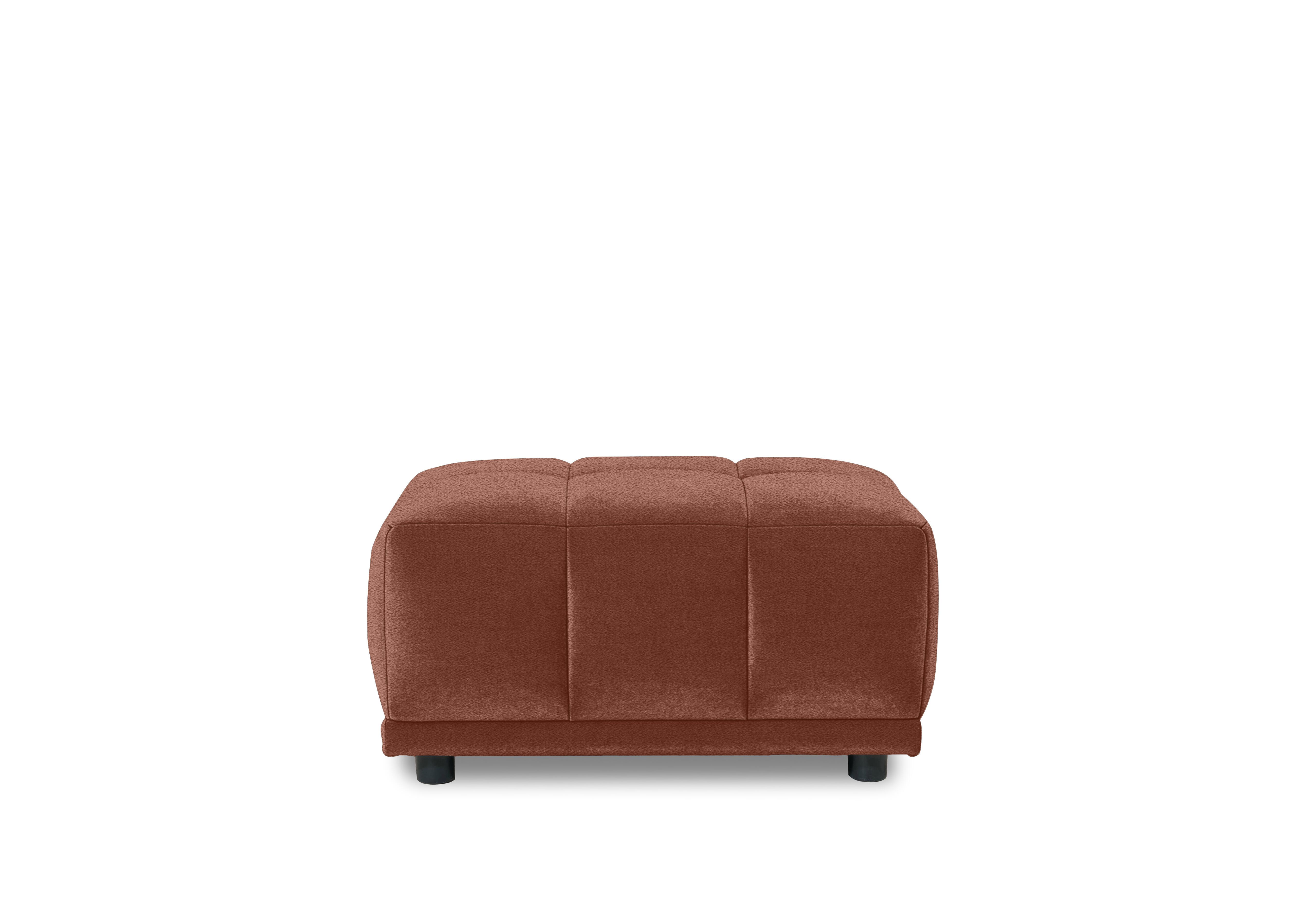 Cube Fabric Large Footstool in Hudson Rust 25500 on Furniture Village