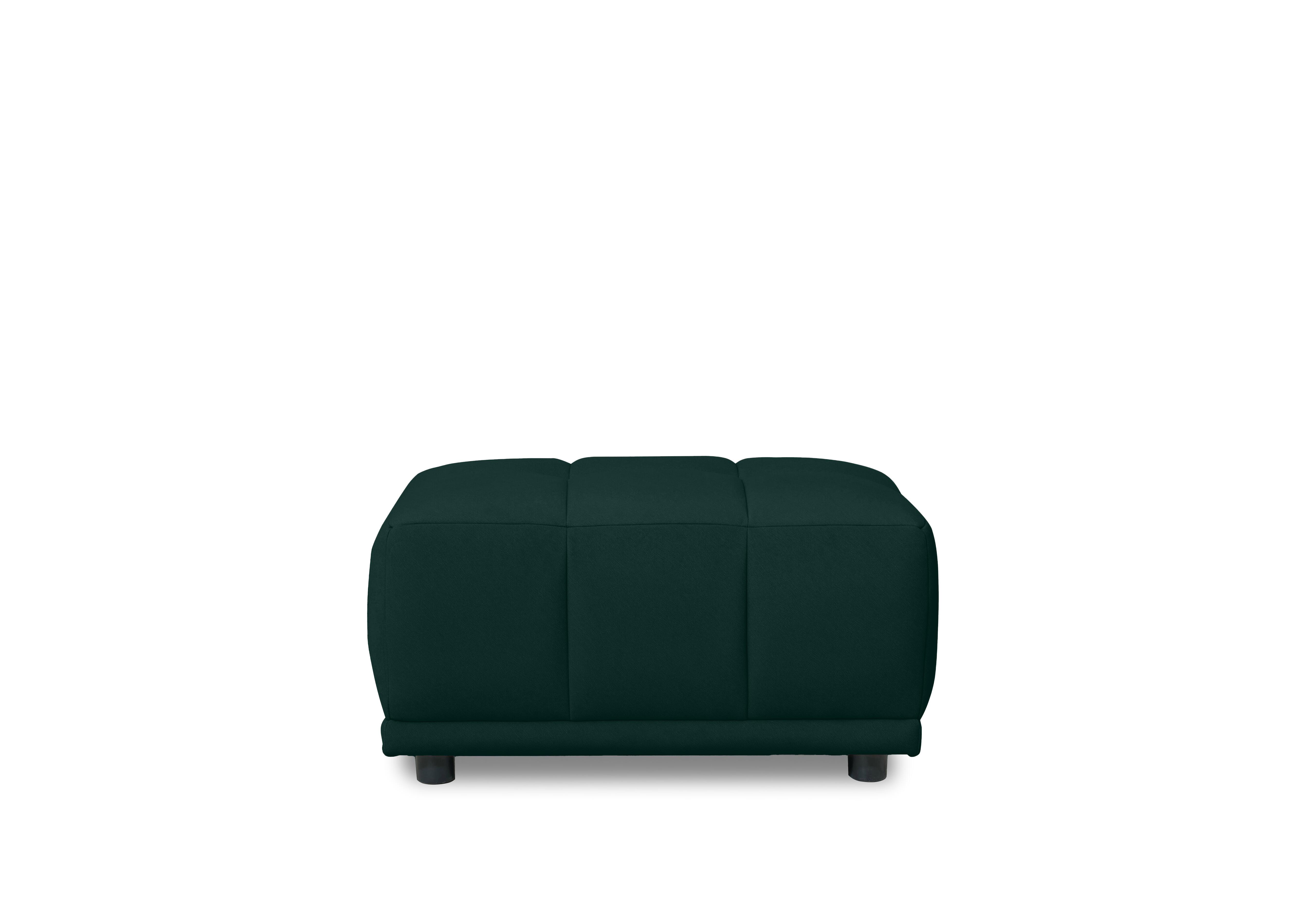 Cube Fabric Large Footstool in Opulence Bottle Green 51011 on Furniture Village