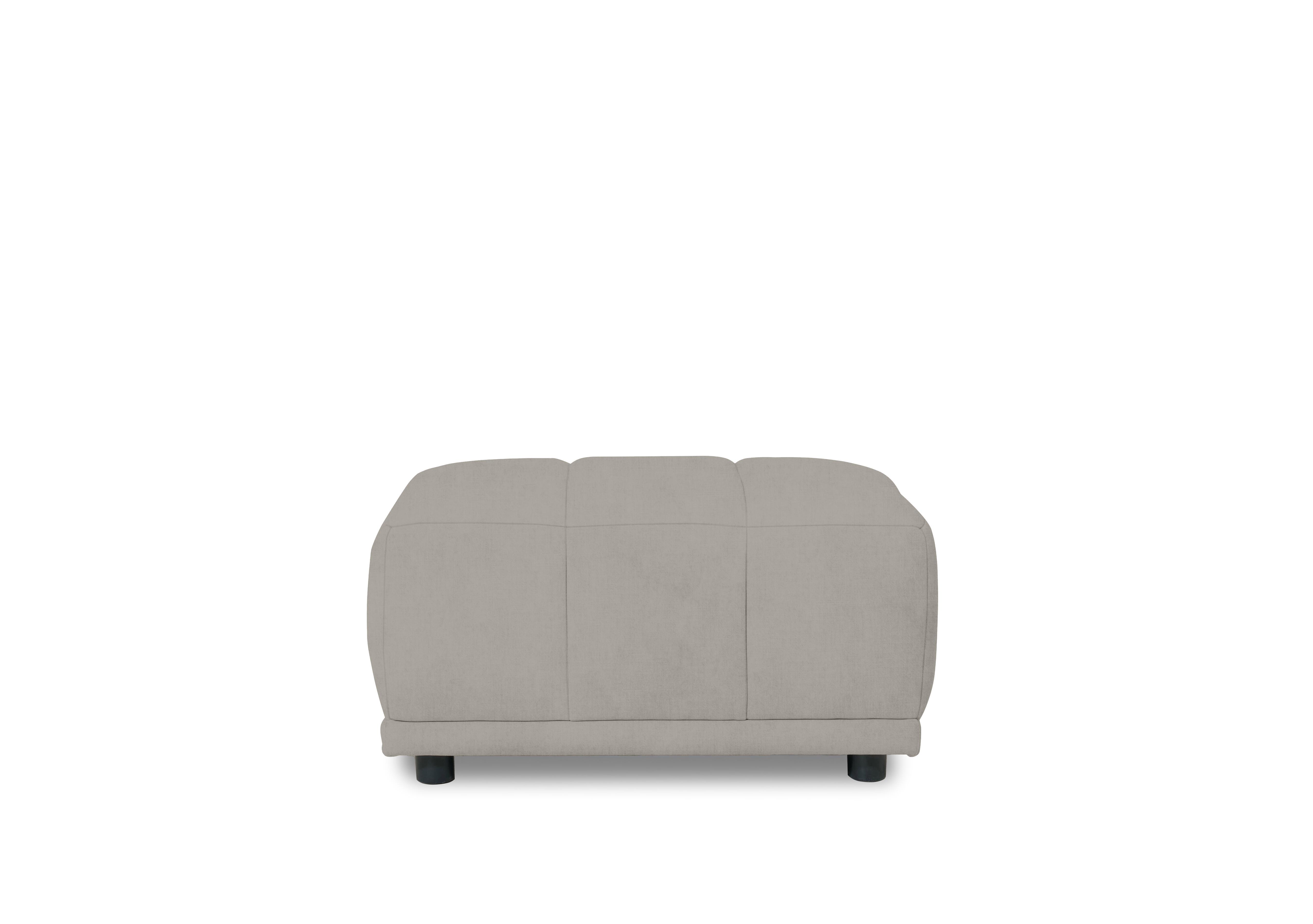 Cube Fabric Large Footstool in Opulence Silver 51007 on Furniture Village