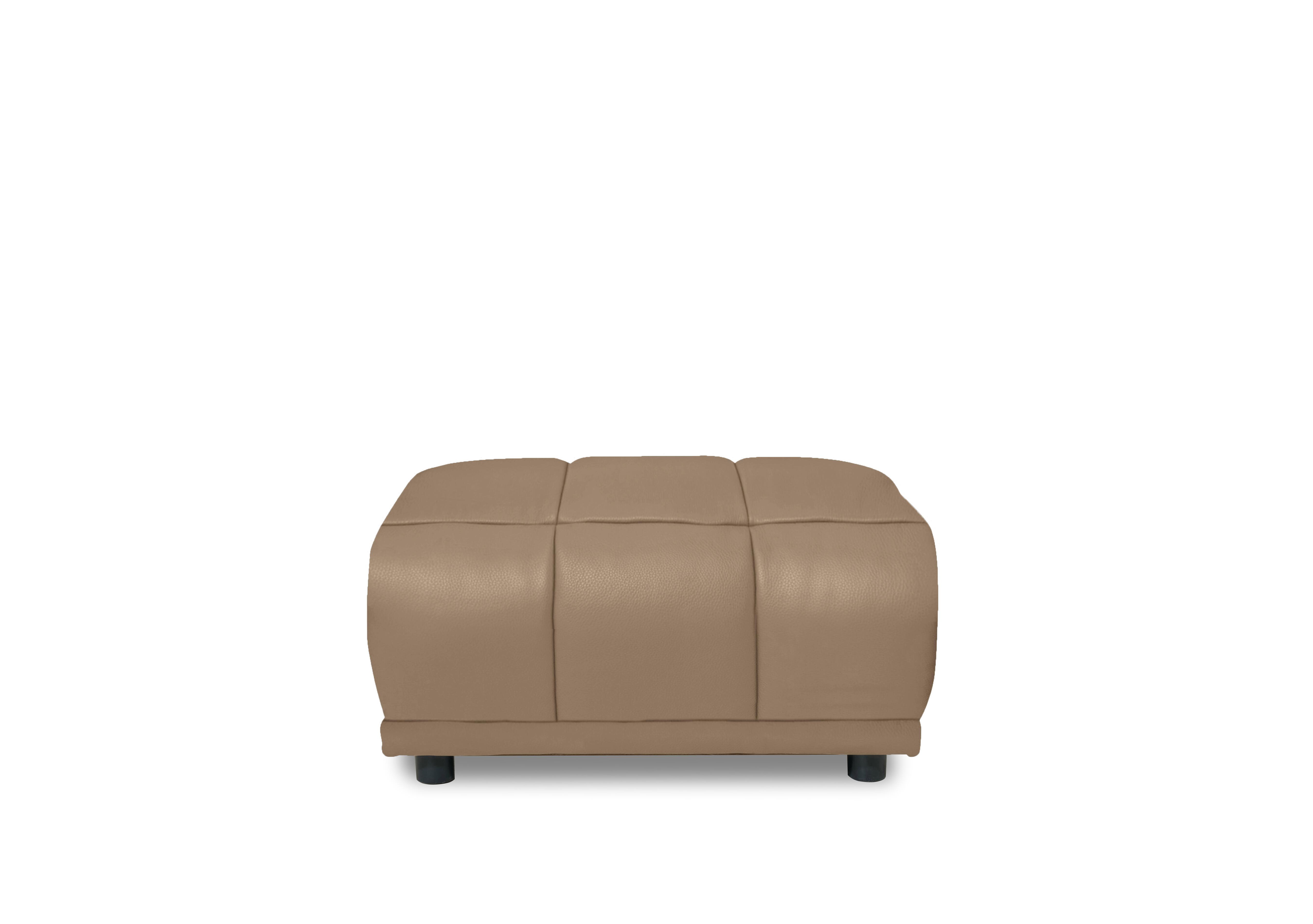 Cube Leather Large Footstool in Montana Barley Cat-60/06 on Furniture Village