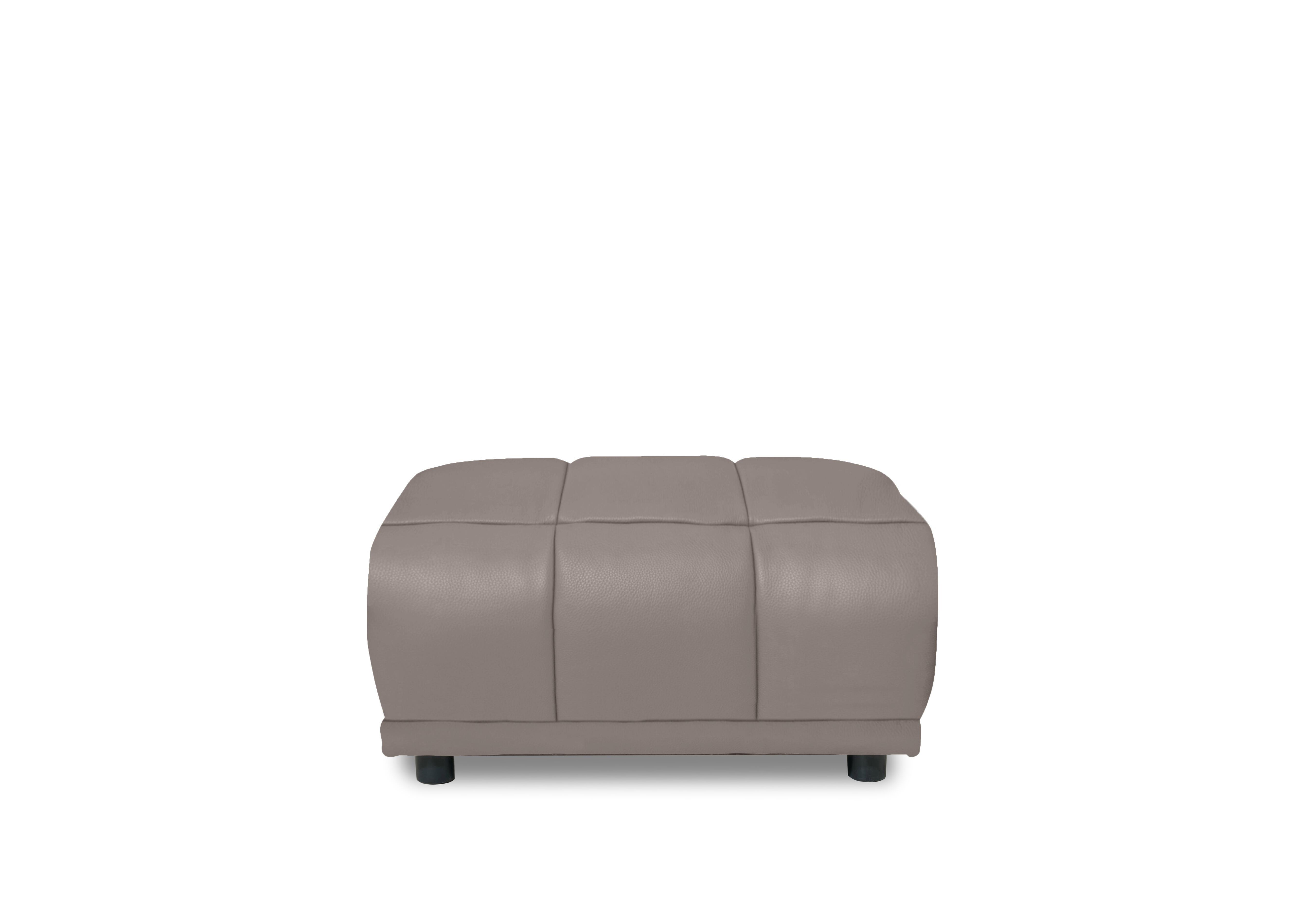 Cube Leather Large Footstool in Montana Lead Grey Cat-60/23 on Furniture Village