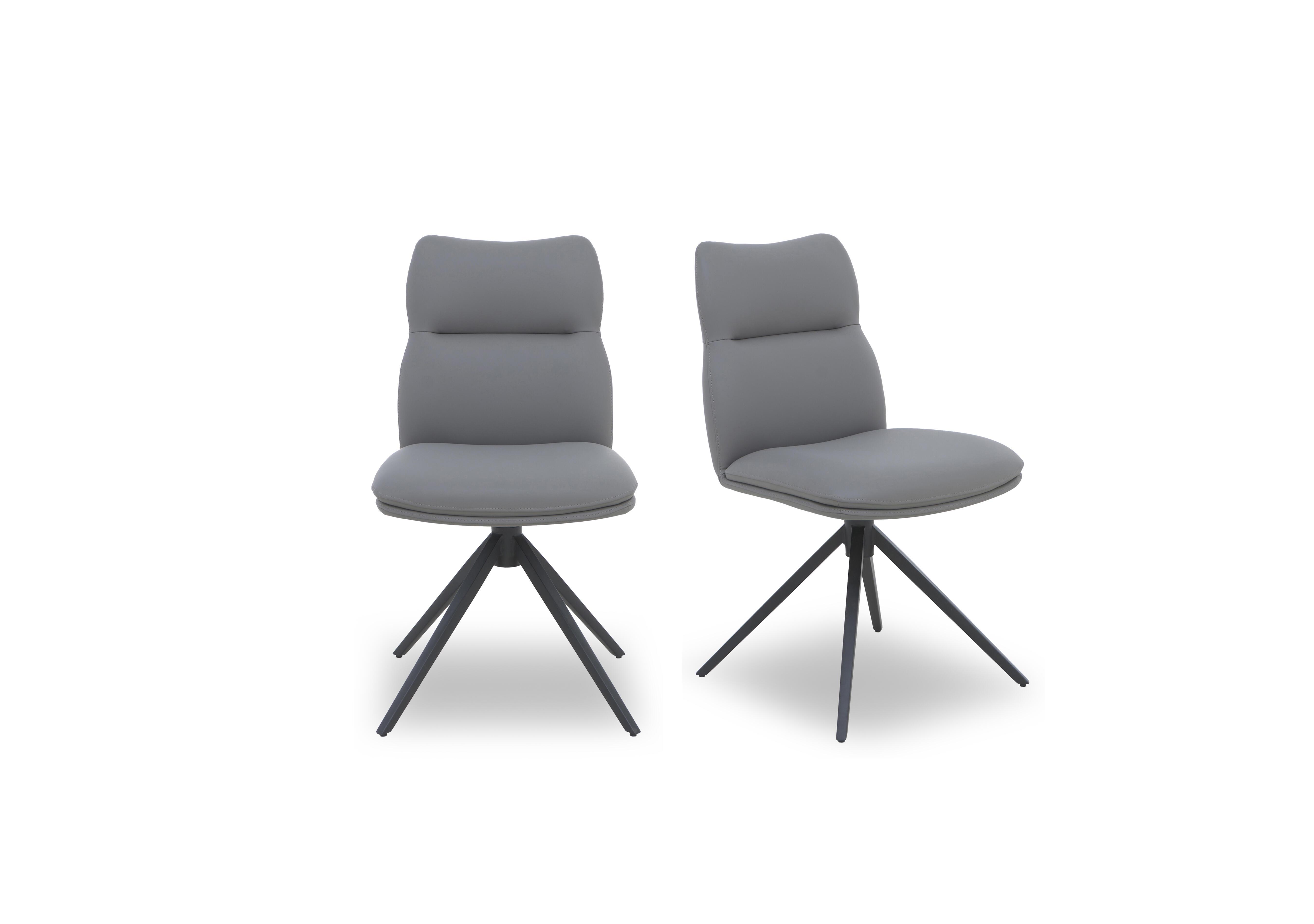 Quattro Pair of Swivel Dining Chairs in Stone on Furniture Village