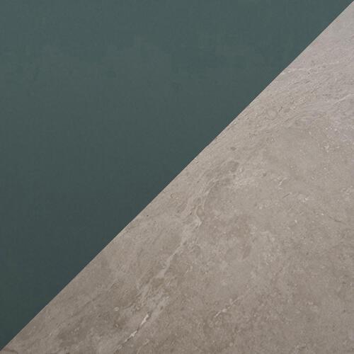 Quattro Extending Swivel Dining Table and 4 Swivel Dining Chairs in Mocha-Forest Green on Furniture Village