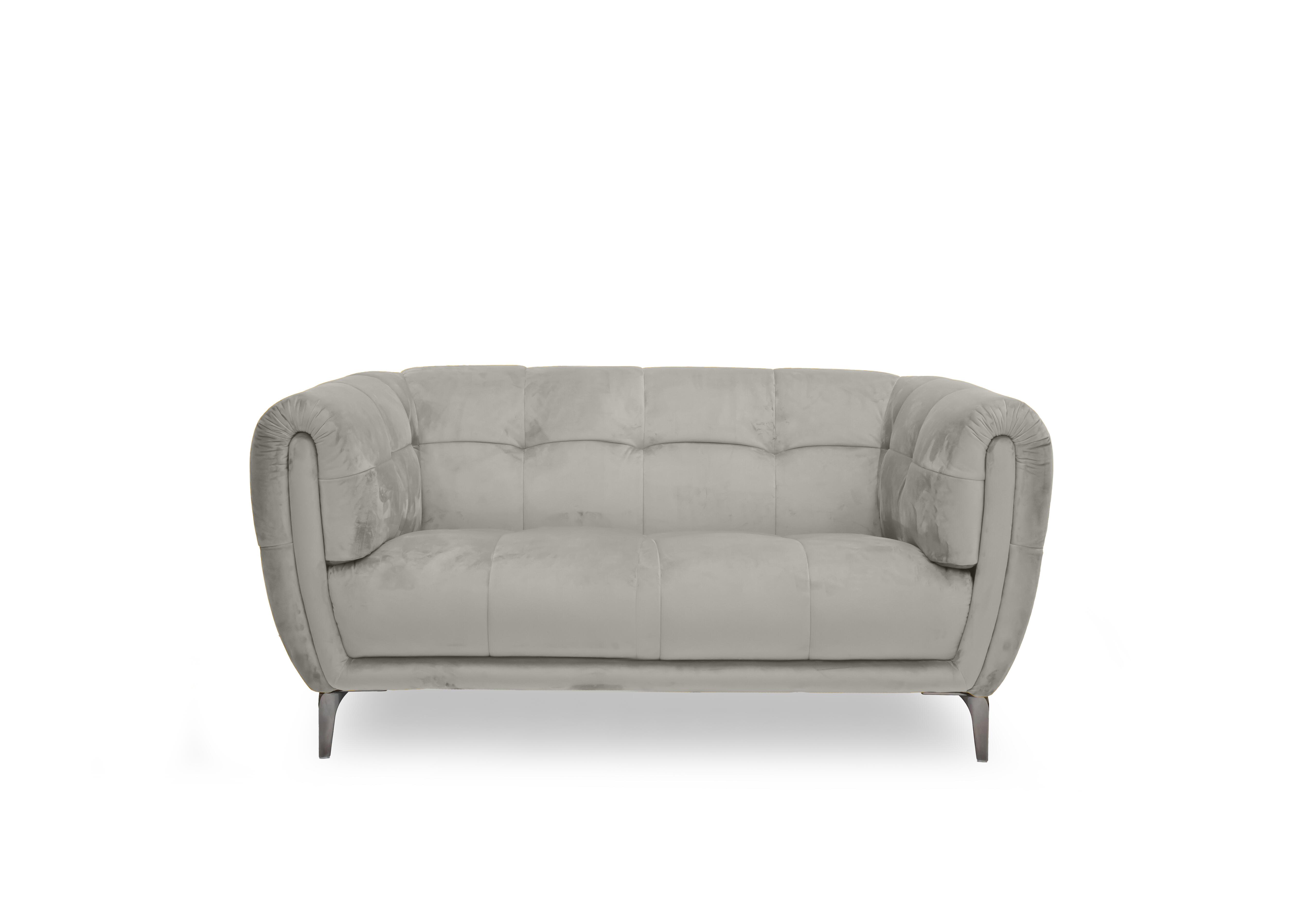 Sienna Fabric 2 Seater Sofa in Opulence Silver 51007 on Furniture Village