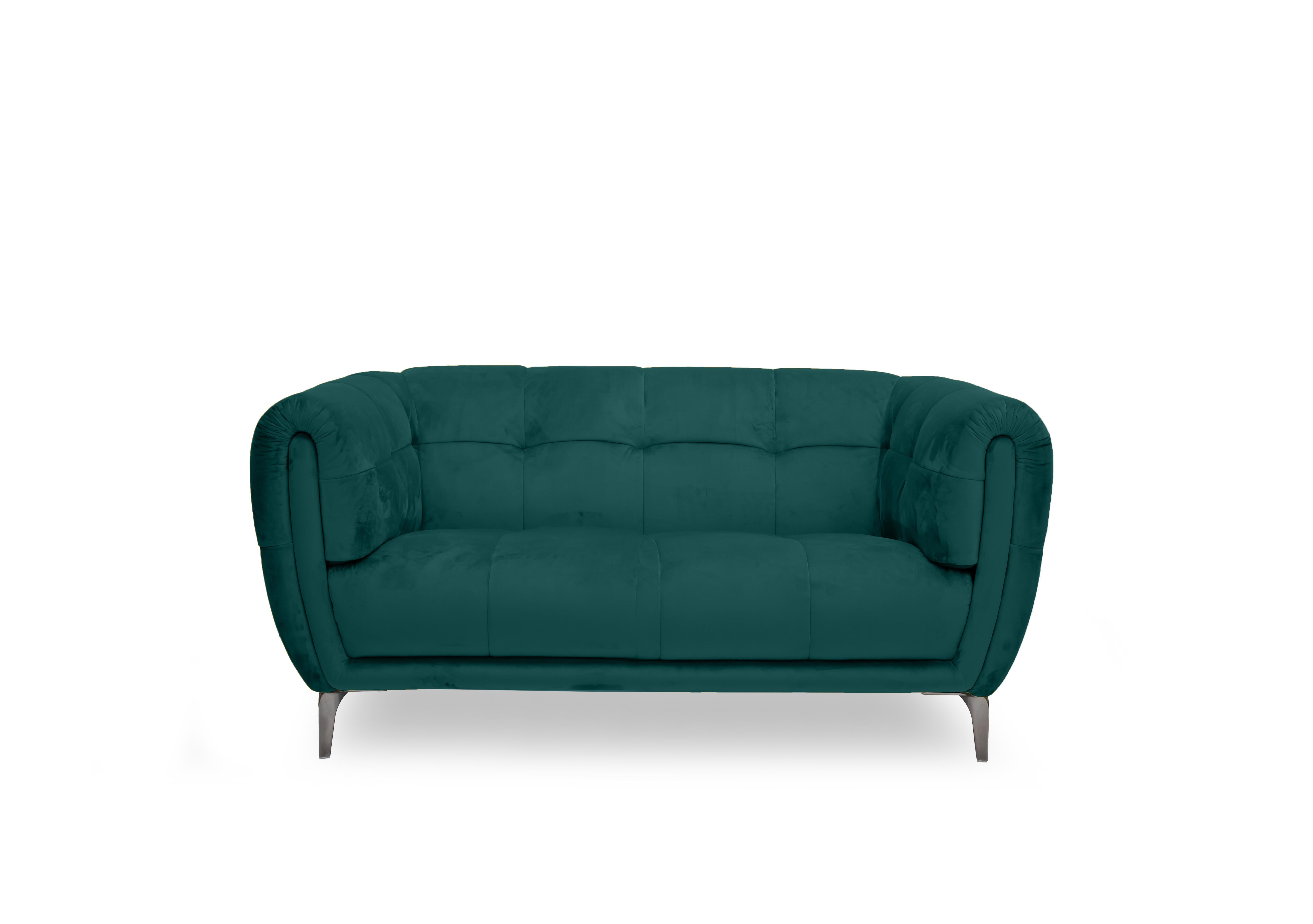 Sienna Fabric 2 Seater Sofa in Opulence Teal 51003 on Furniture Village