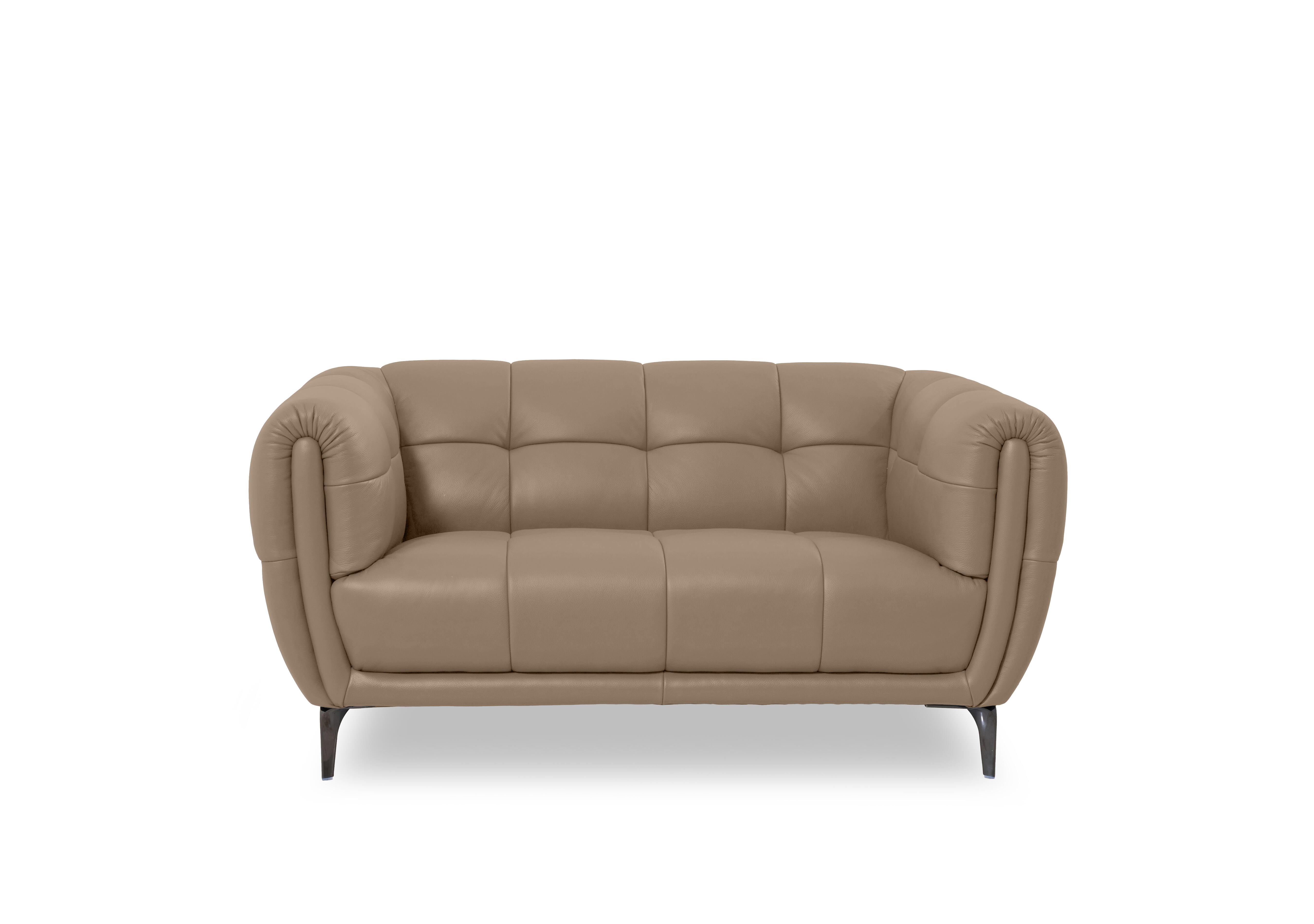 Sienna Leather 2 Seater Sofa in Montana Barley Cat-60/06 on Furniture Village