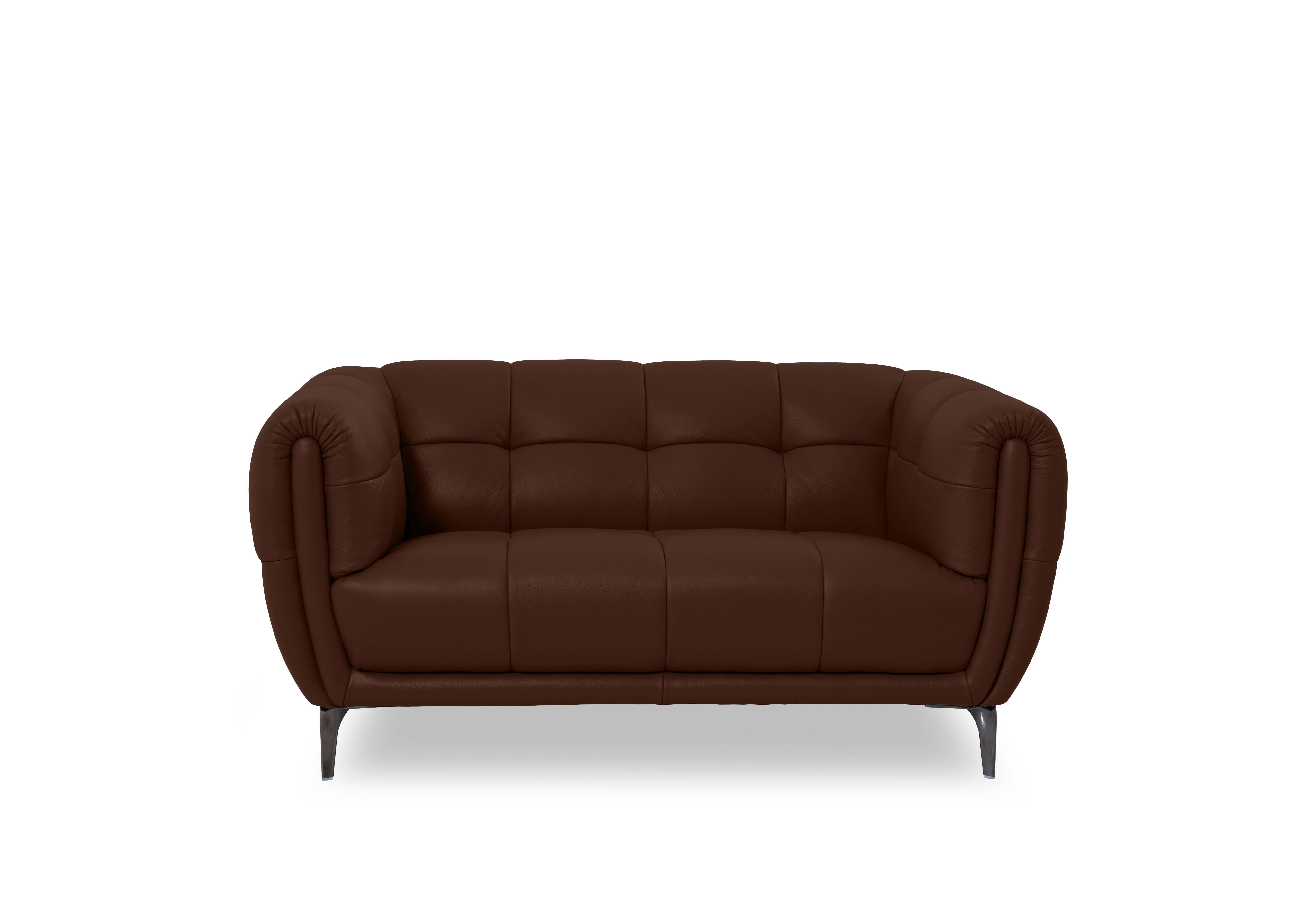 Sienna Leather 2 Seater Sofa in Montana Chocolate Cat-60/08 on Furniture Village