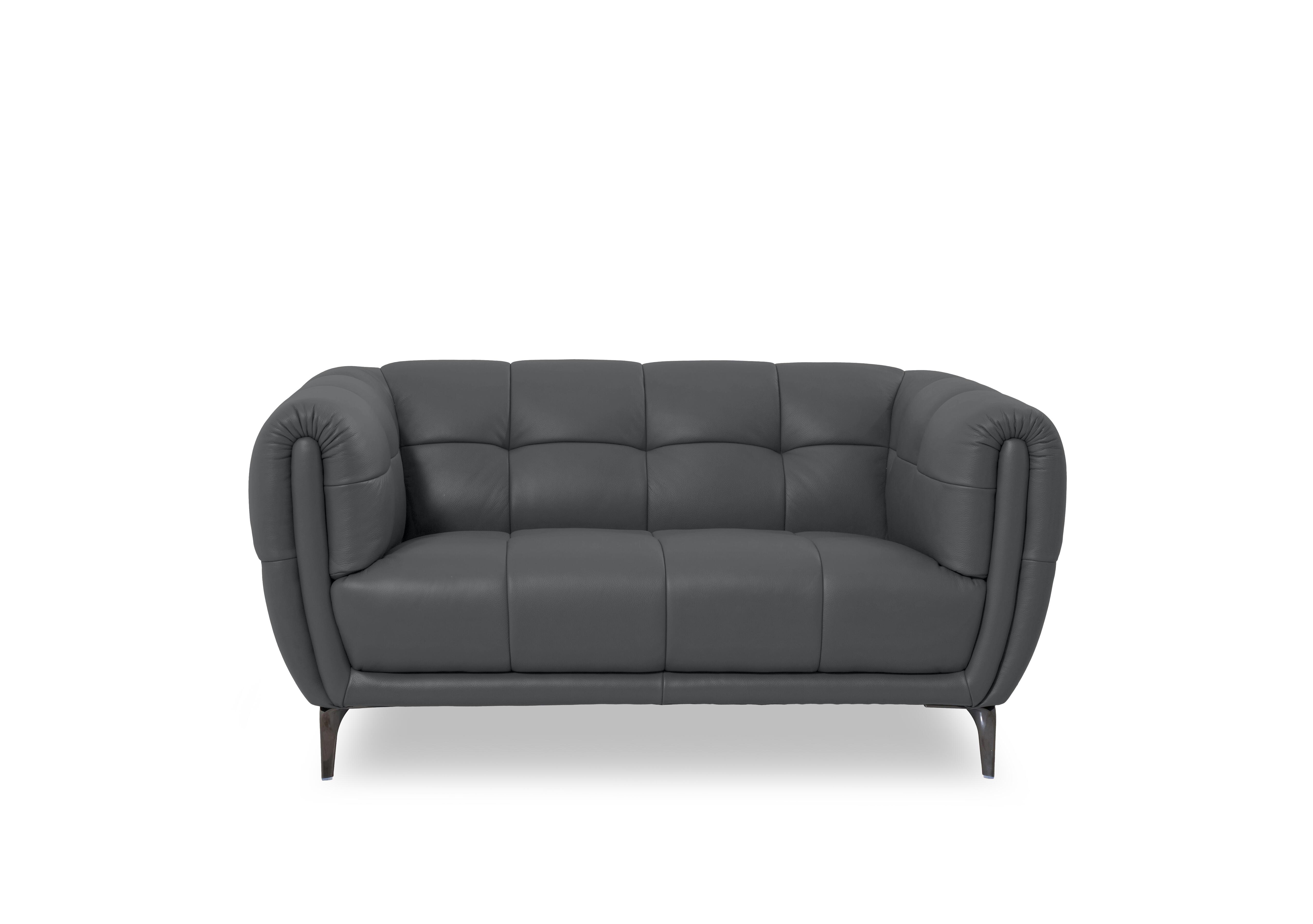 Sienna Leather 2 Seater Sofa in Montana Granite Cat-60/33 on Furniture Village