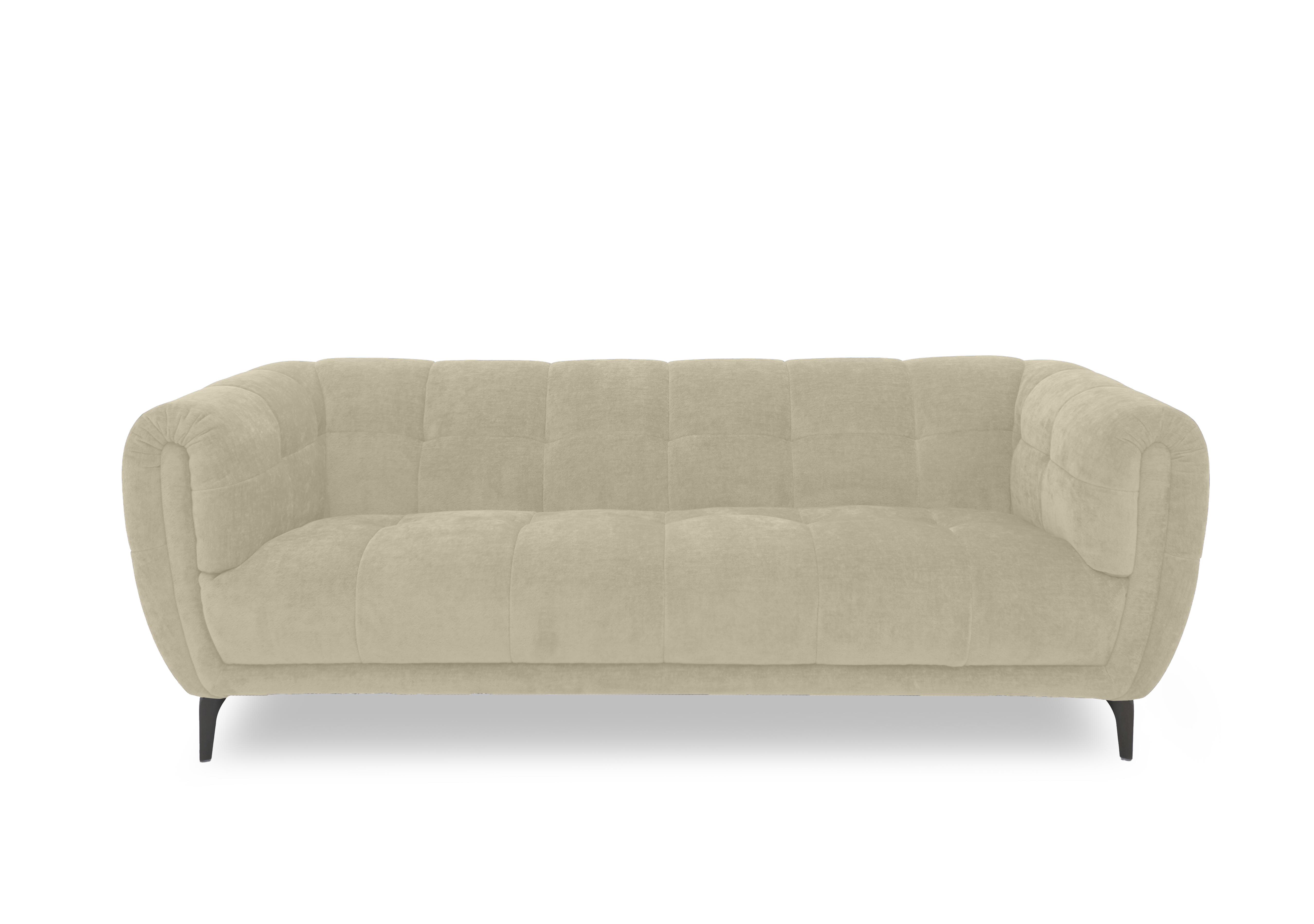 Sienna Fabric 3 Seater Sofa in Bella Barley White 43121 on Furniture Village