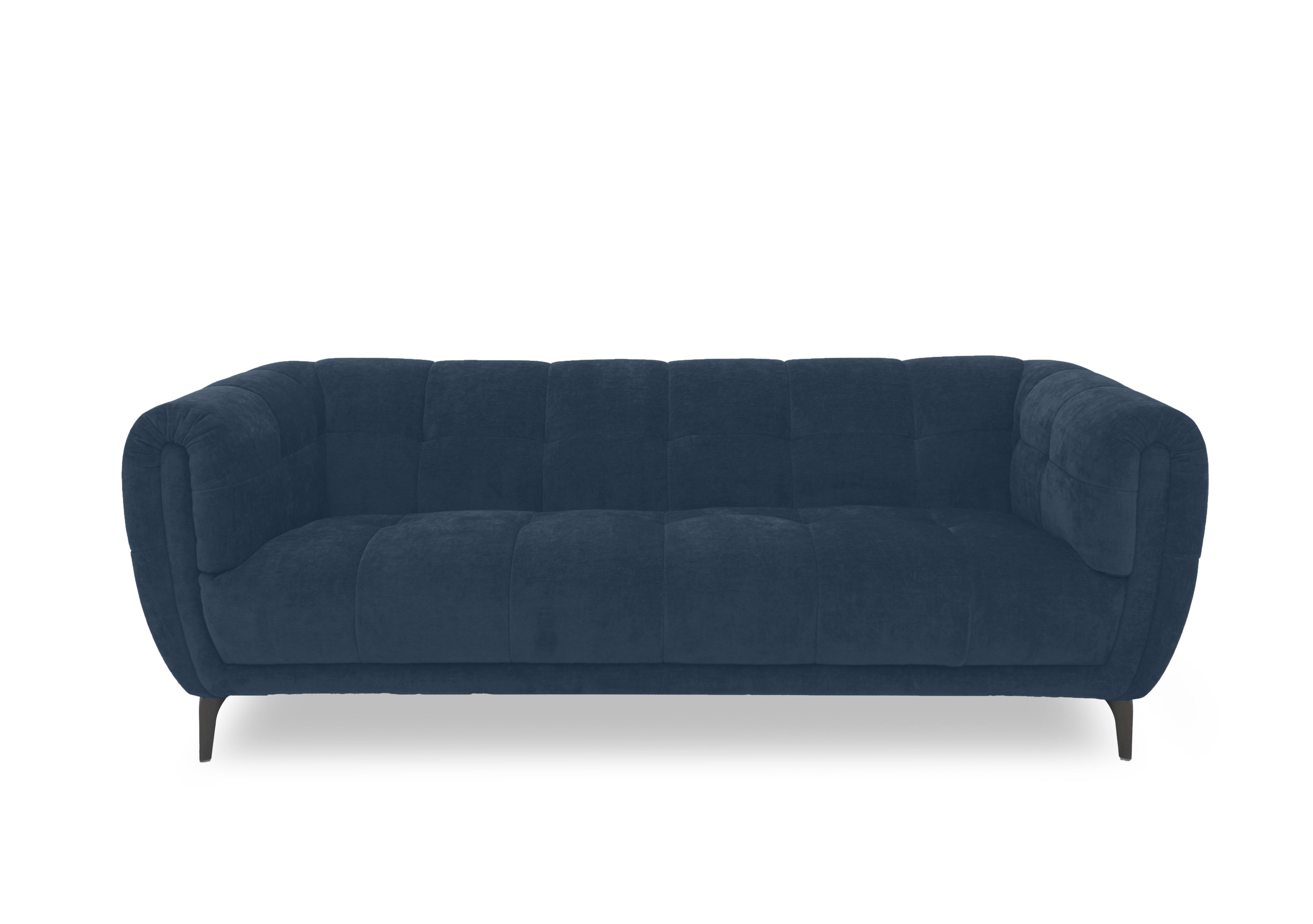 Sienna Fabric 3 Seater Sofa in Bella Navy 43330 on Furniture Village