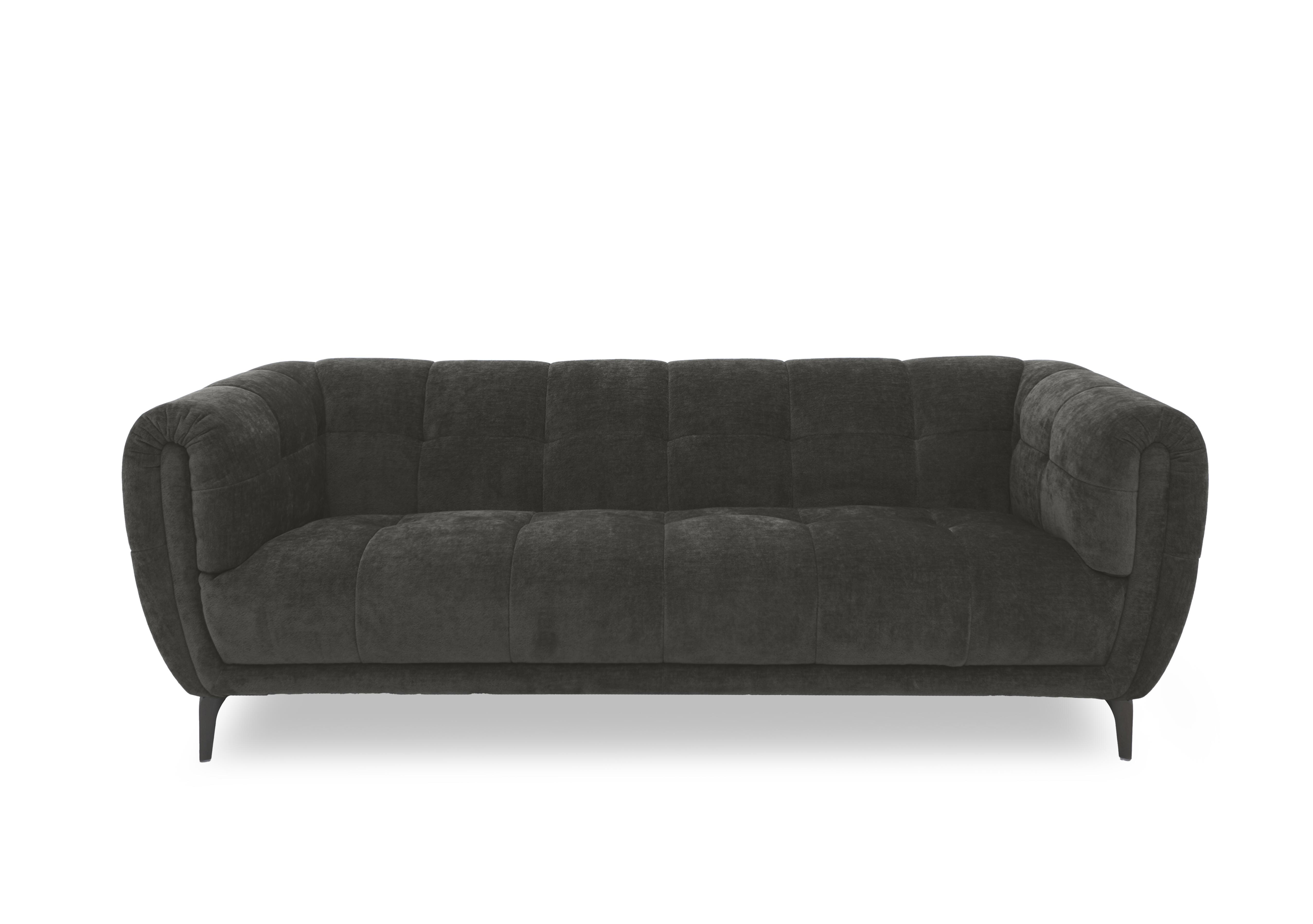 Sienna Fabric 3 Seater Sofa in Hudson Charcoal 25460 on Furniture Village