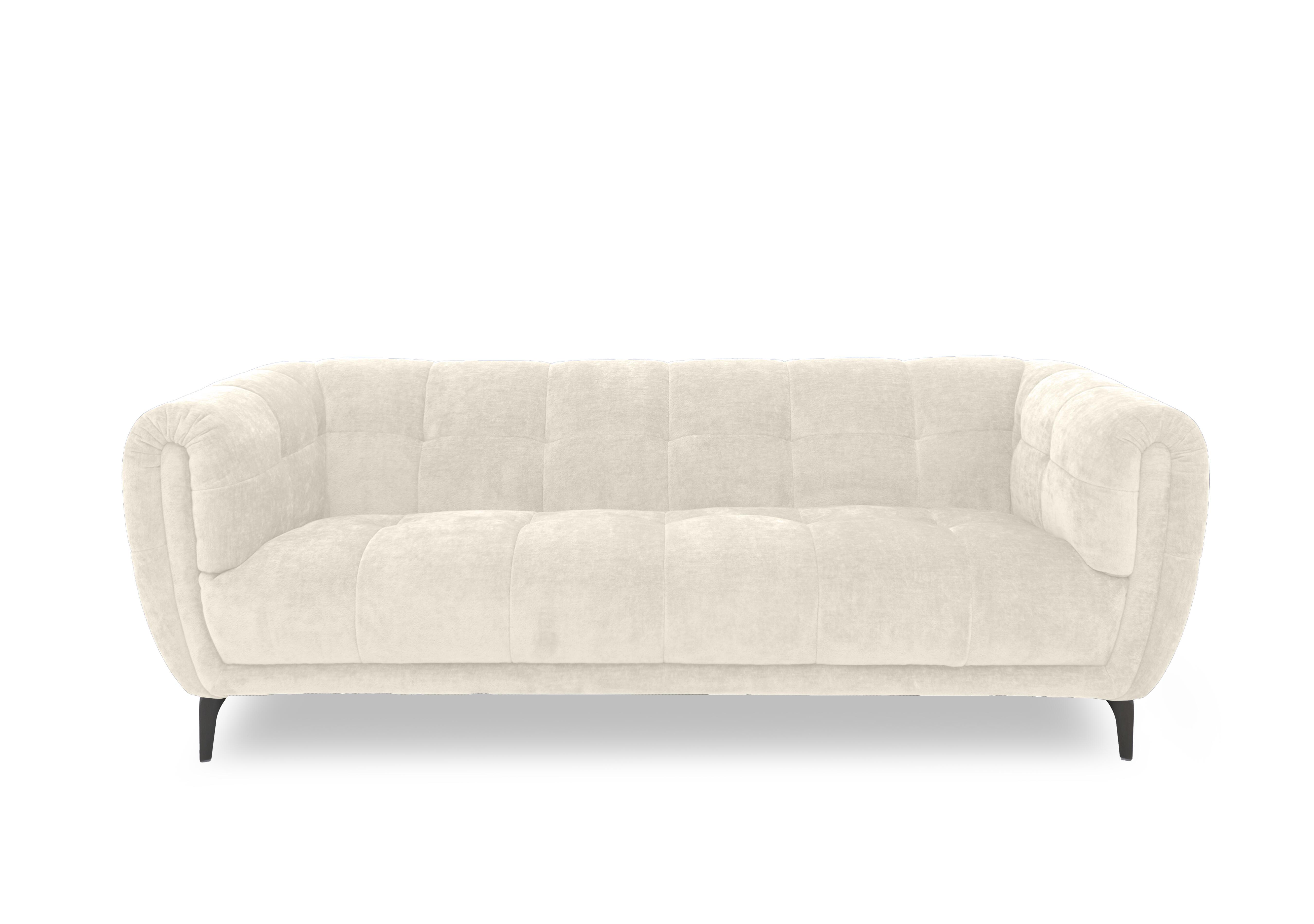 Sienna Fabric 3 Seater Sofa in Hudson Ivory 25102 on Furniture Village