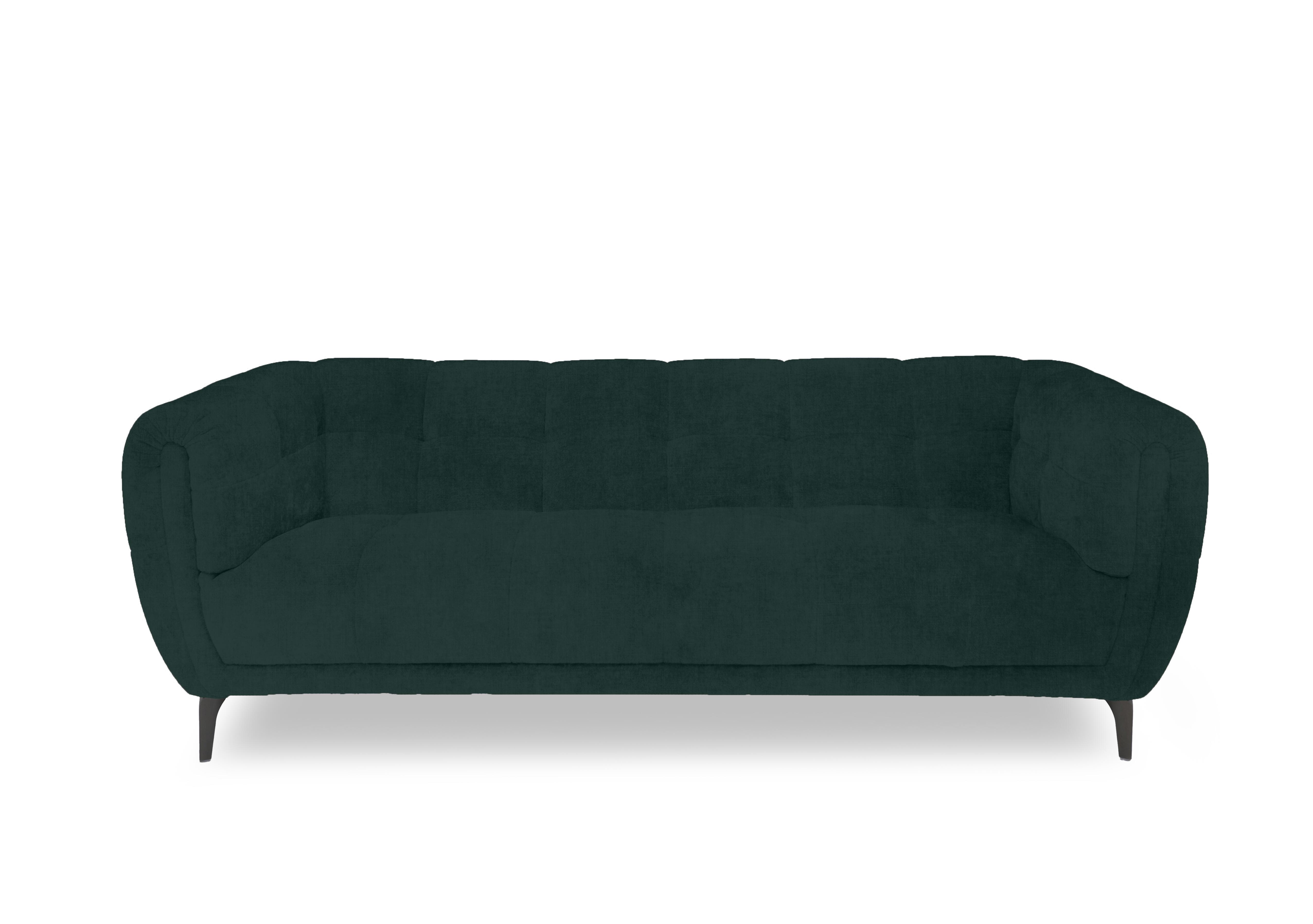 Sienna Fabric 3 Seater Sofa in Opulence Bottle Green 51011 on Furniture Village