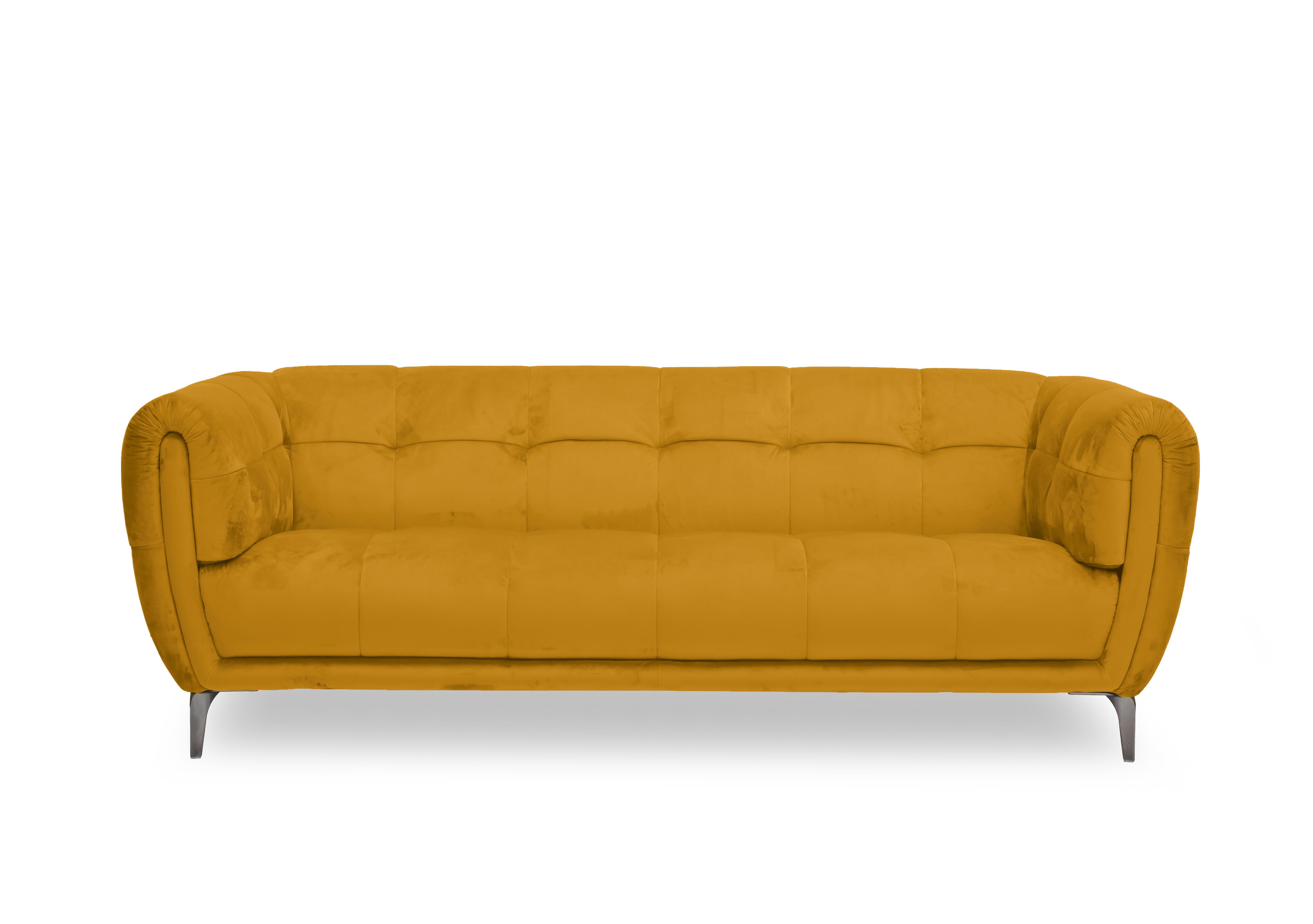 Sienna Fabric 3 Seater Sofa in Opulence Saffron 51009 on Furniture Village