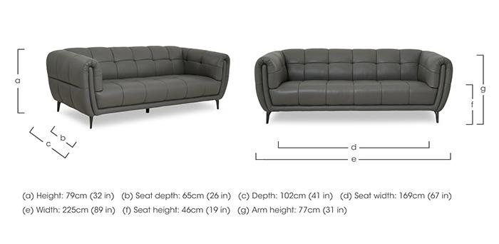 Sienna Leather 3 Seater Sofa in  on Furniture Village