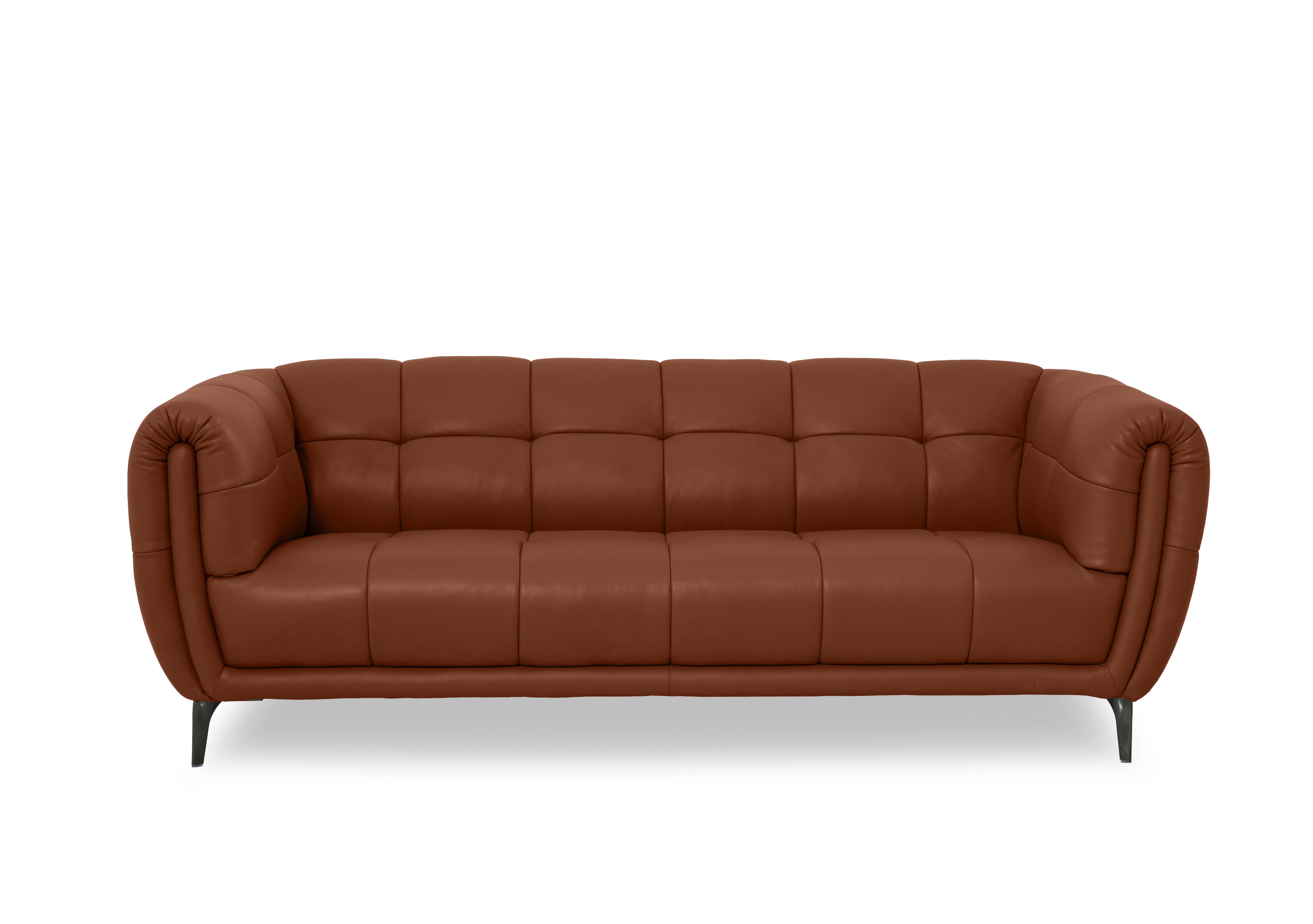 Sienna Leather 3 Seater Sofa in Montana Butterscotch Cat-60/07 on Furniture Village