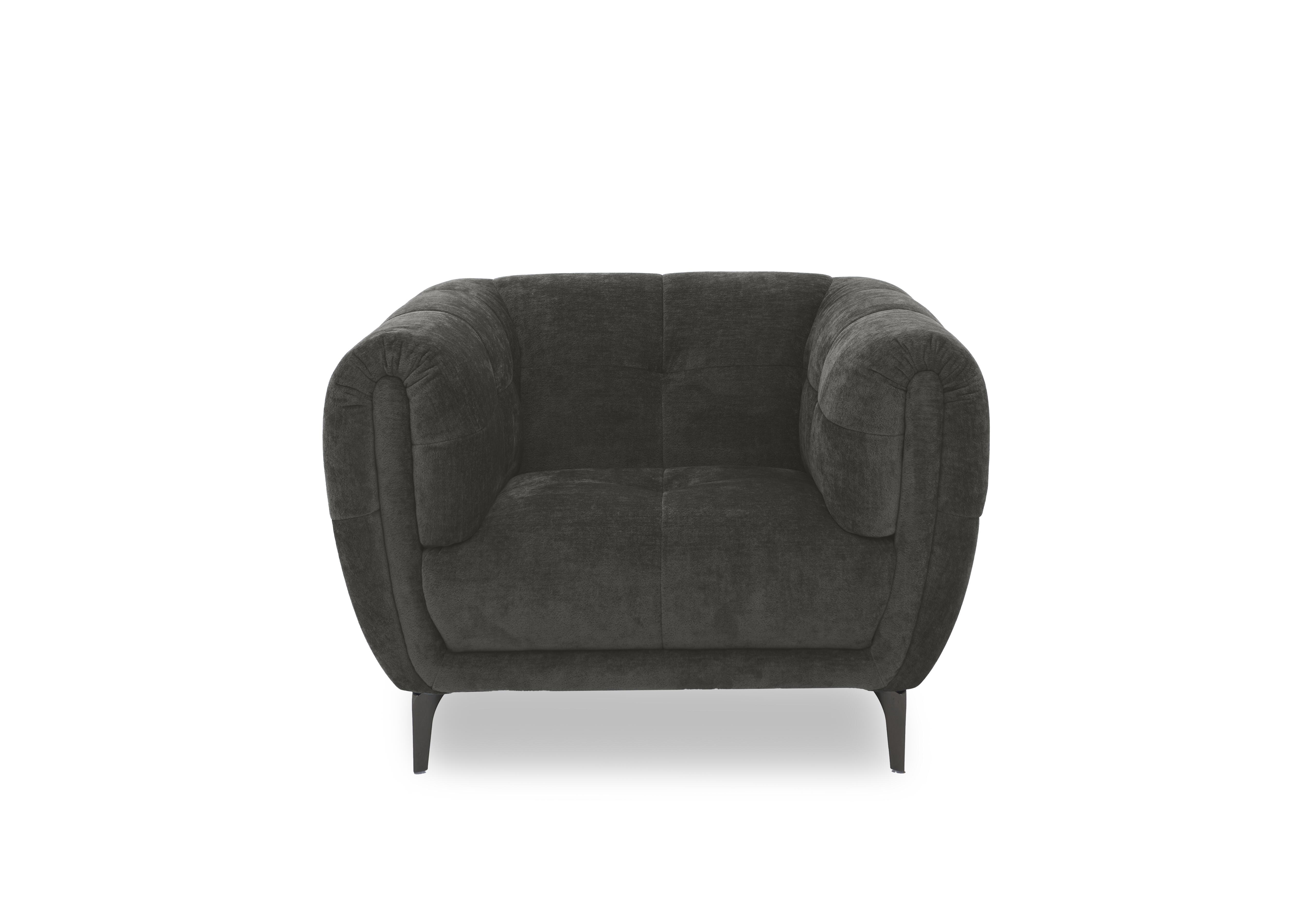Sienna Fabric Chair in Hudson Charcoal 25460 on Furniture Village