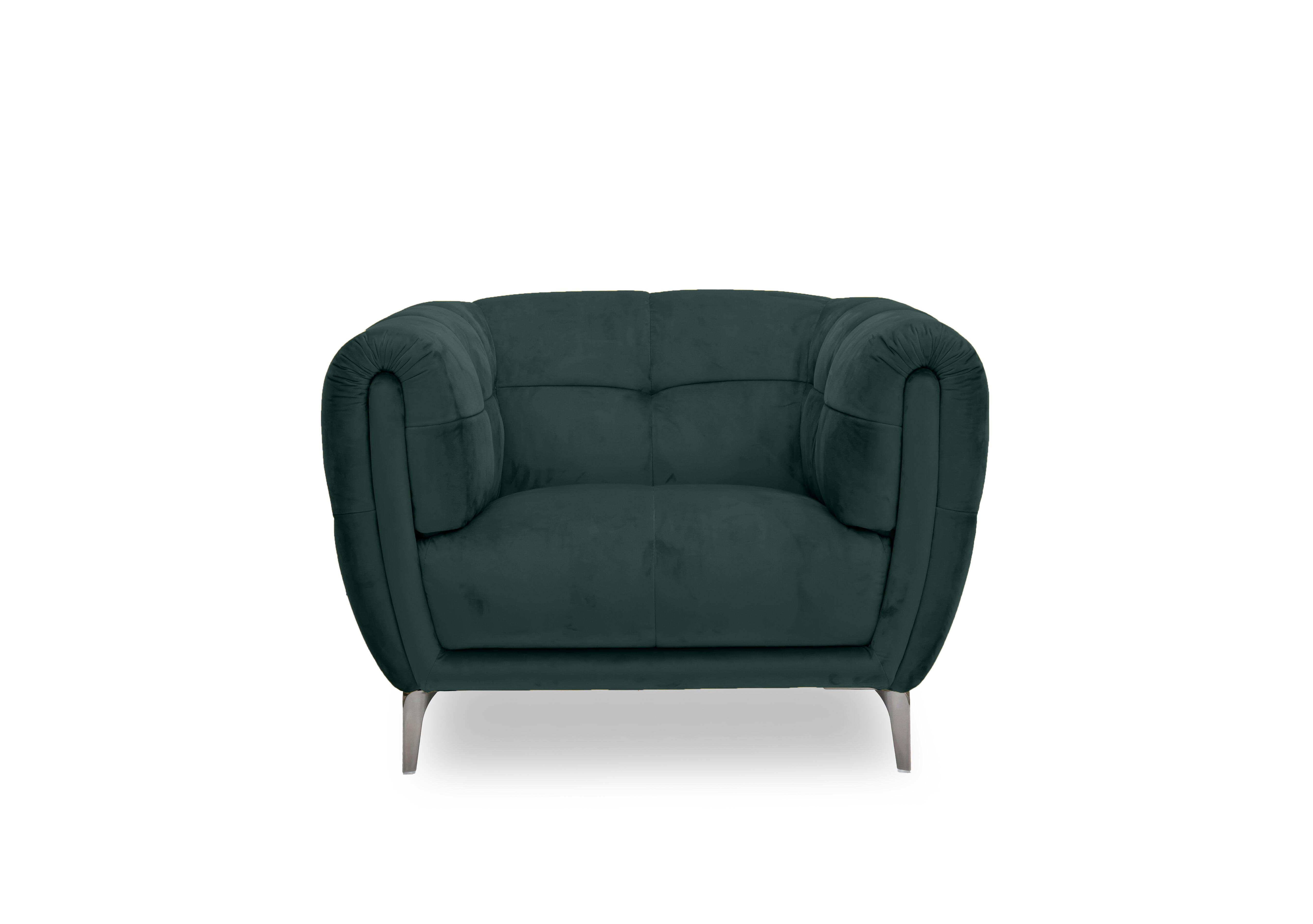Sienna Fabric Chair in Opulence Bottle Green 51011 on Furniture Village
