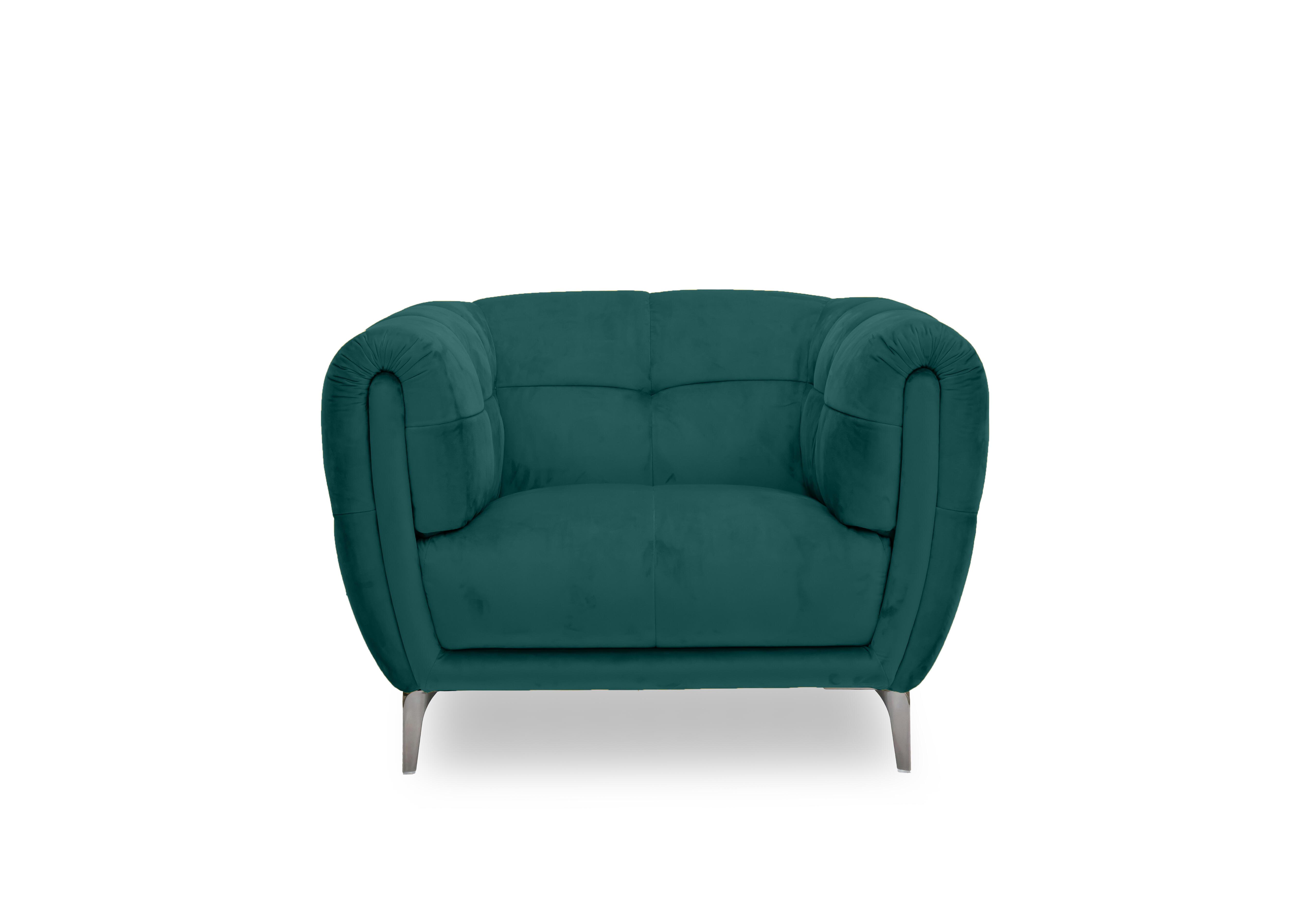 Sienna Fabric Chair in Opulence Teal 51003 on Furniture Village